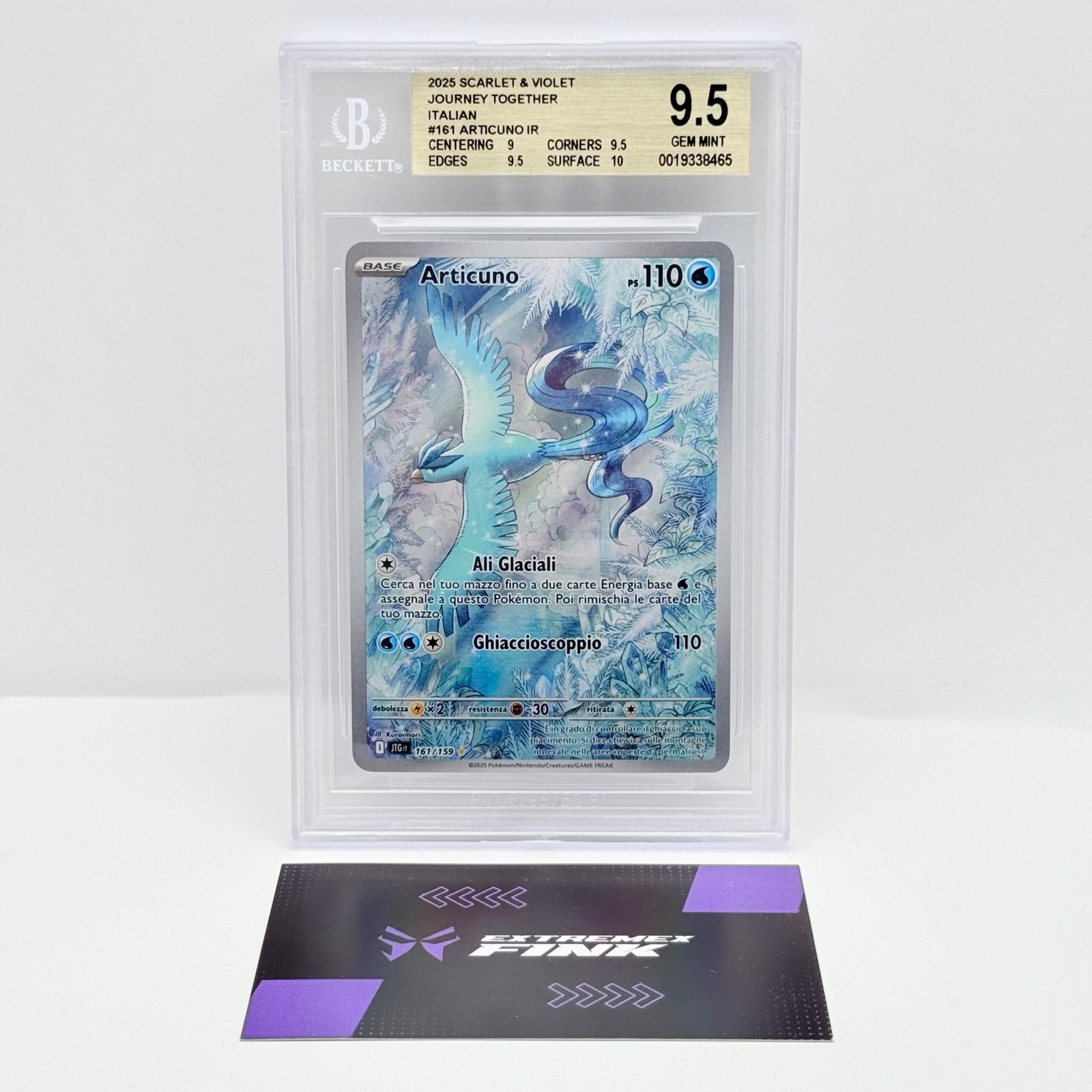 CARTA POKEMON ARTICUNO 161/159 - AVVENTURE INSIEME - ITA - BECKETT BGS 9,5