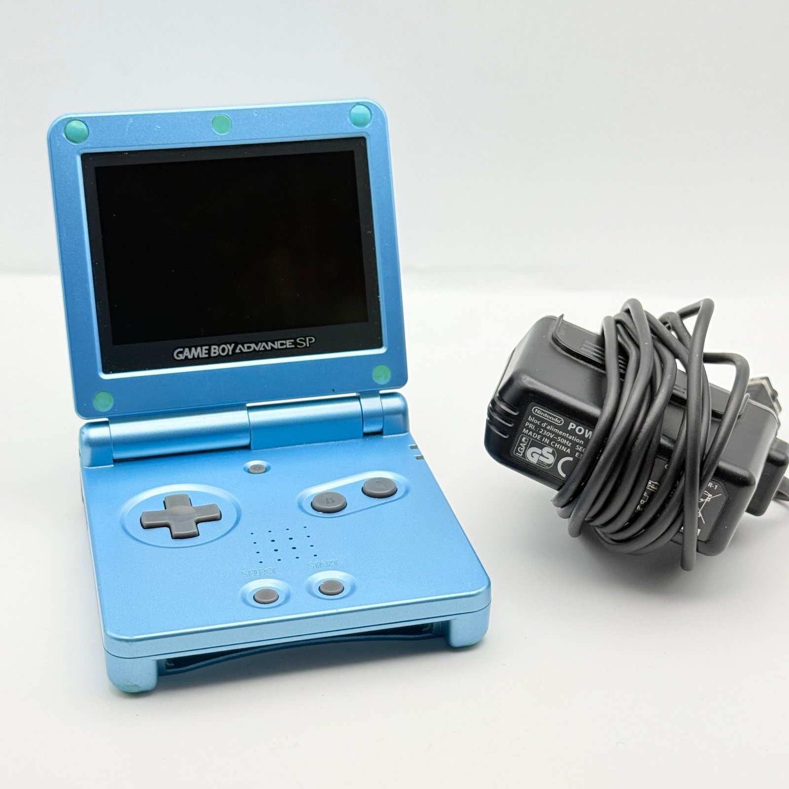 NINTENDO GAME BOY ADVANCE SP AGS 101 !! SURF BLUE - 100% ORIGINALE - NEW BATTERY