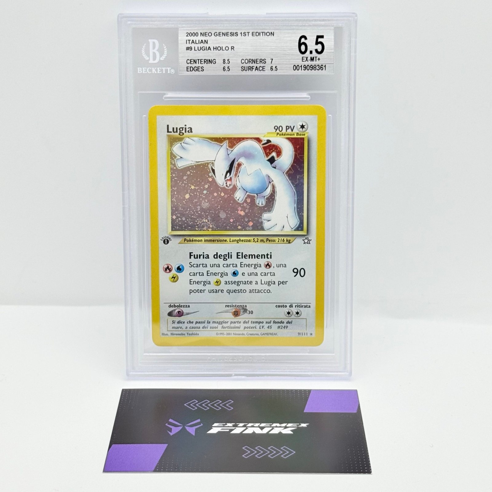 CARTA POKEMON LUGIA HOLO 9/111 - ITA - 1 EDIZIONE - NEO GENESIS BECKETT BGS 6,5
