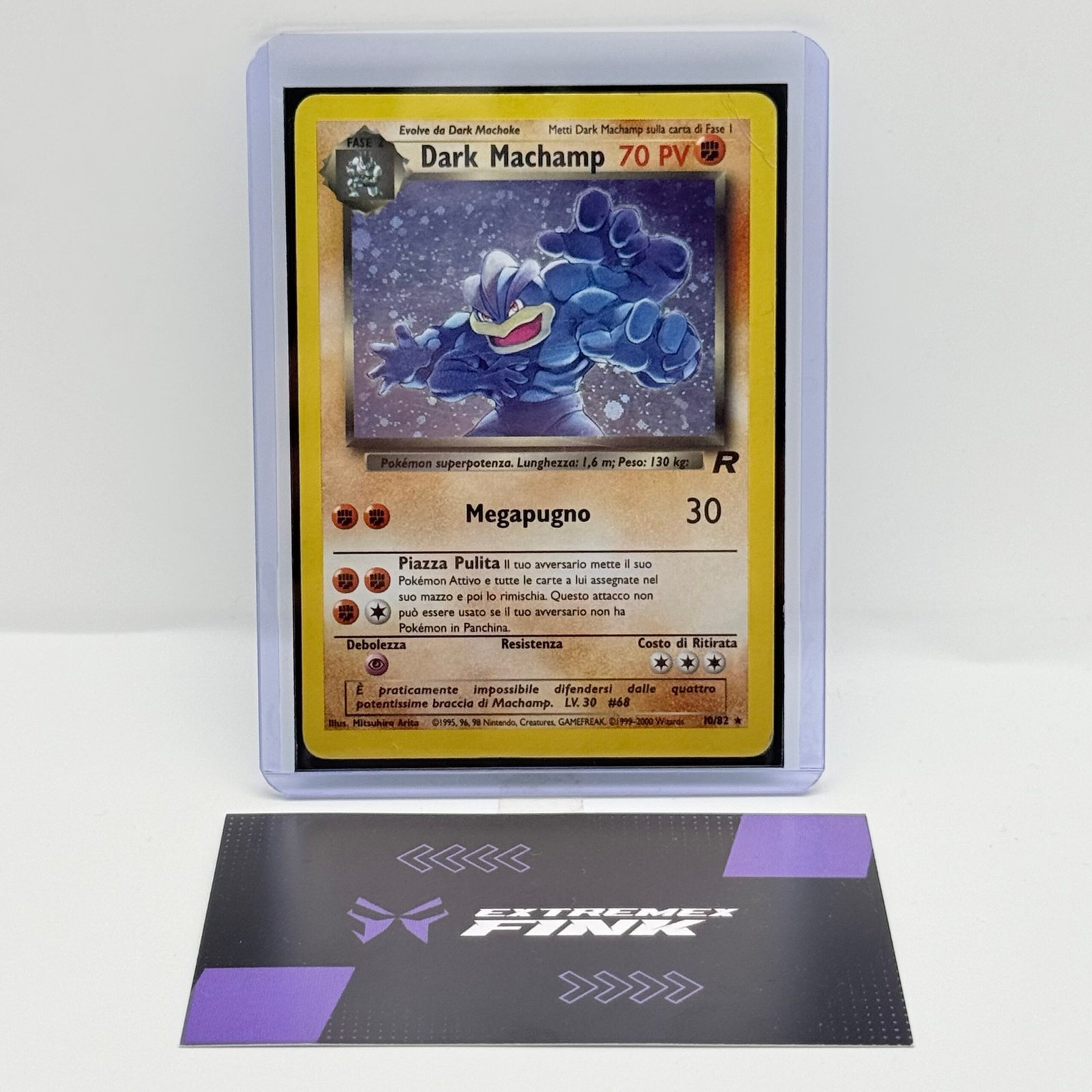 CARTA POKEMON DARK MACHAMP HOLO 10/82 - ITA - TEAM ROCKET - POOR / PLAYED