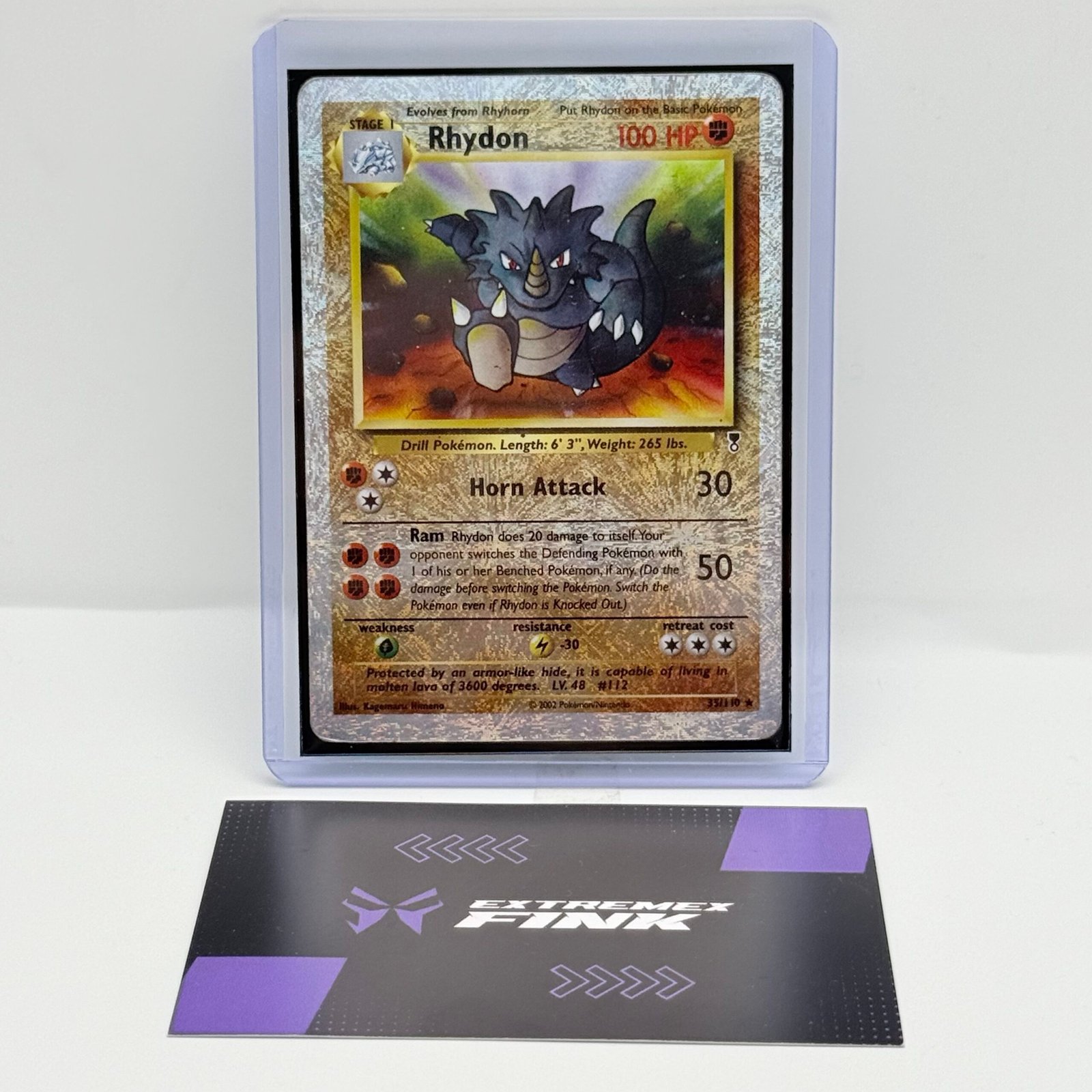 CARTA POKEMON RHYDON REVERSE FOIL 48/110 LEGENDARY COLLECTION ENG - POOR PLAYED