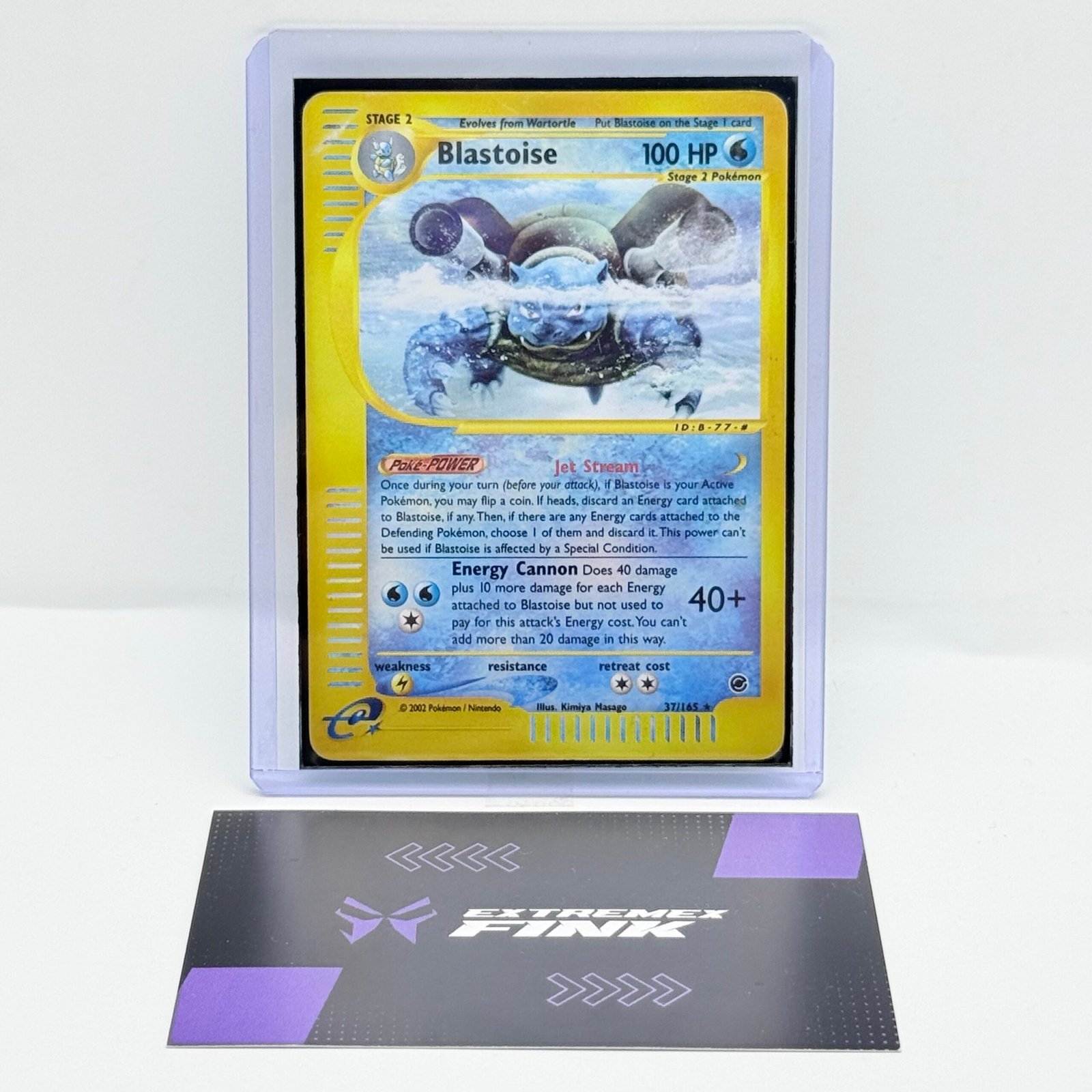 CARTA POKÉMON BLASTOISE REVERSE 37/165 - 2002 - EXPEDITION - ENG - POOR / PLAYED