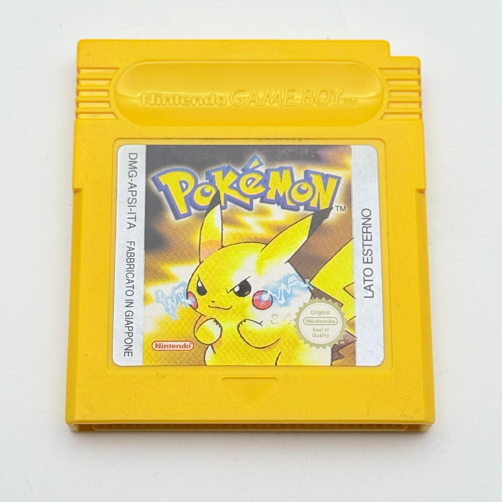 POKEMON GIALLO GAME BOY - ORIGINALE ITA - POKEDEX COMPLETO !! - ADESIVO PERFETTO