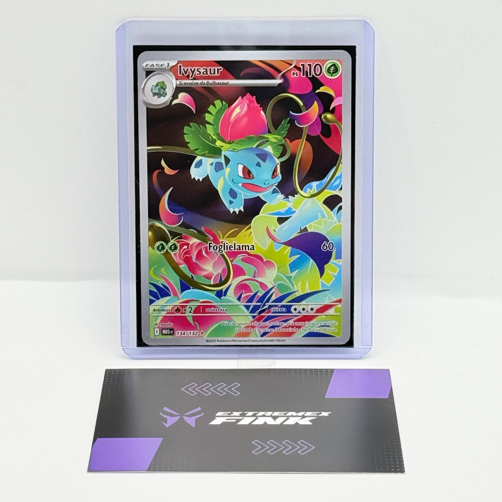 CARTA POKEMON IVYSAUR 134/132 - ITA - MEGAEVOLUZIONE - NEAR MINT