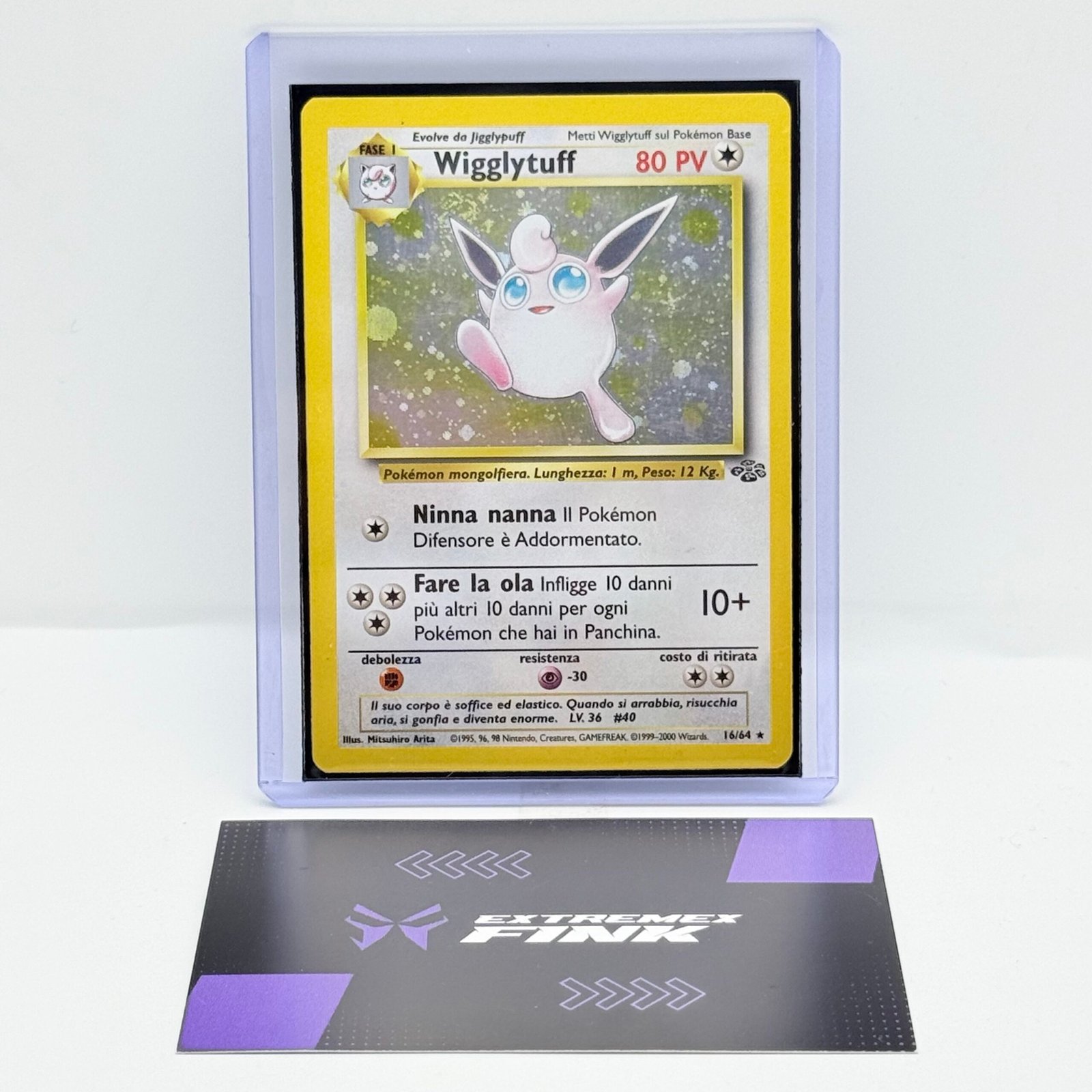 CARTA POKEMON WIGGLYTUFF HOLO 16/64 - ITA - SET JUNGLE - EXCELLENT