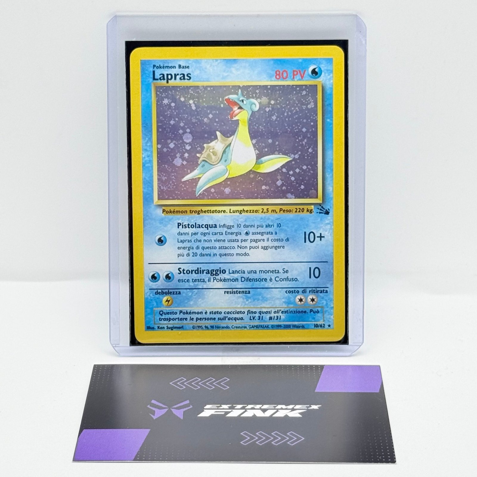 CARTA POKEMON LAPRAS HOLO 10/62 - ITA - SET FOSSIL - EXCELLENT