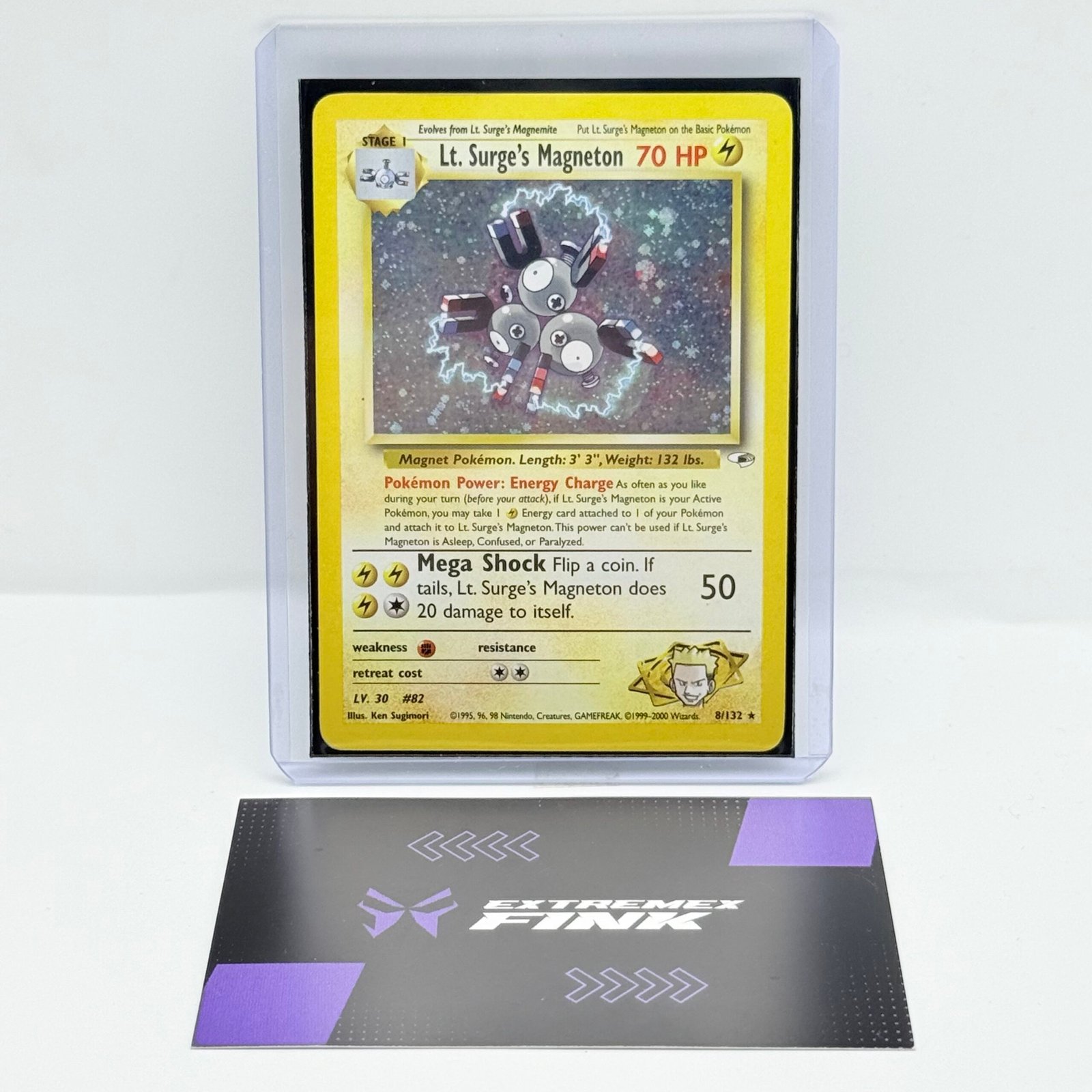 CARTA POKEMON LT. SURGE‘S MAGNETON HOLO 8/132 - ENG - GYM HEROES- EXCELLENT