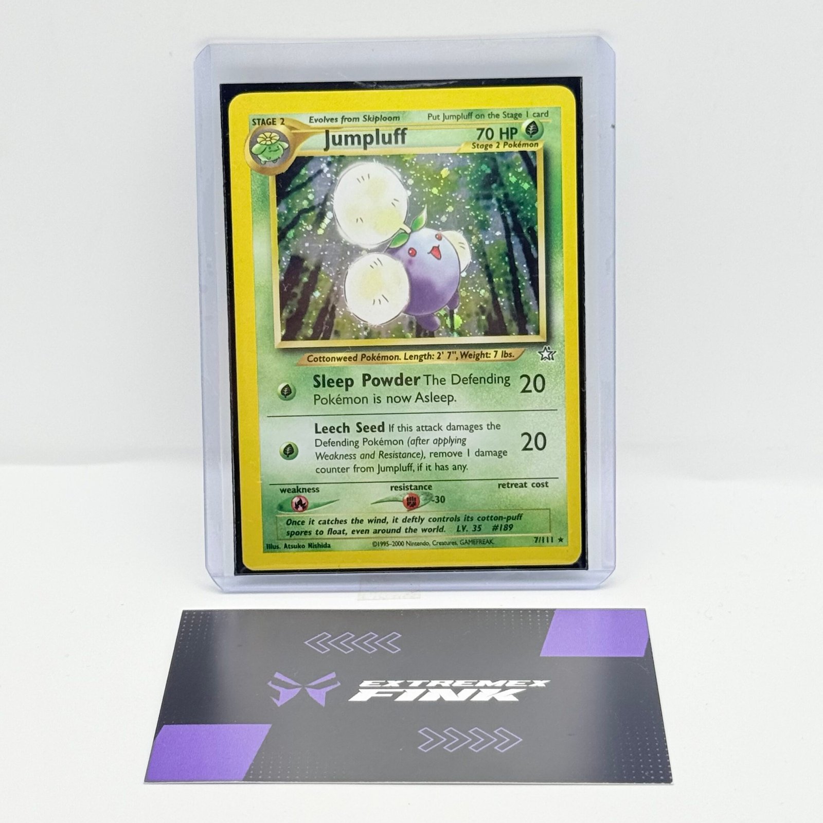 CARTA POKEMON JUMPLUFF HOLO 7/111- ENG - NEO GENESIS - GOOD