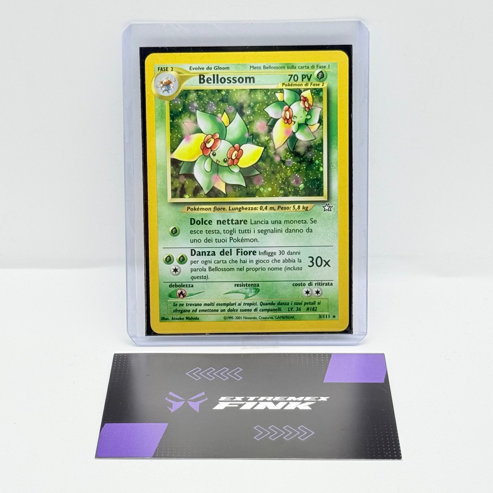 CARTA POKEMON BELLOSSOM HOLO 3/111- ITA - NEO GENESIS - EXCELLENT
