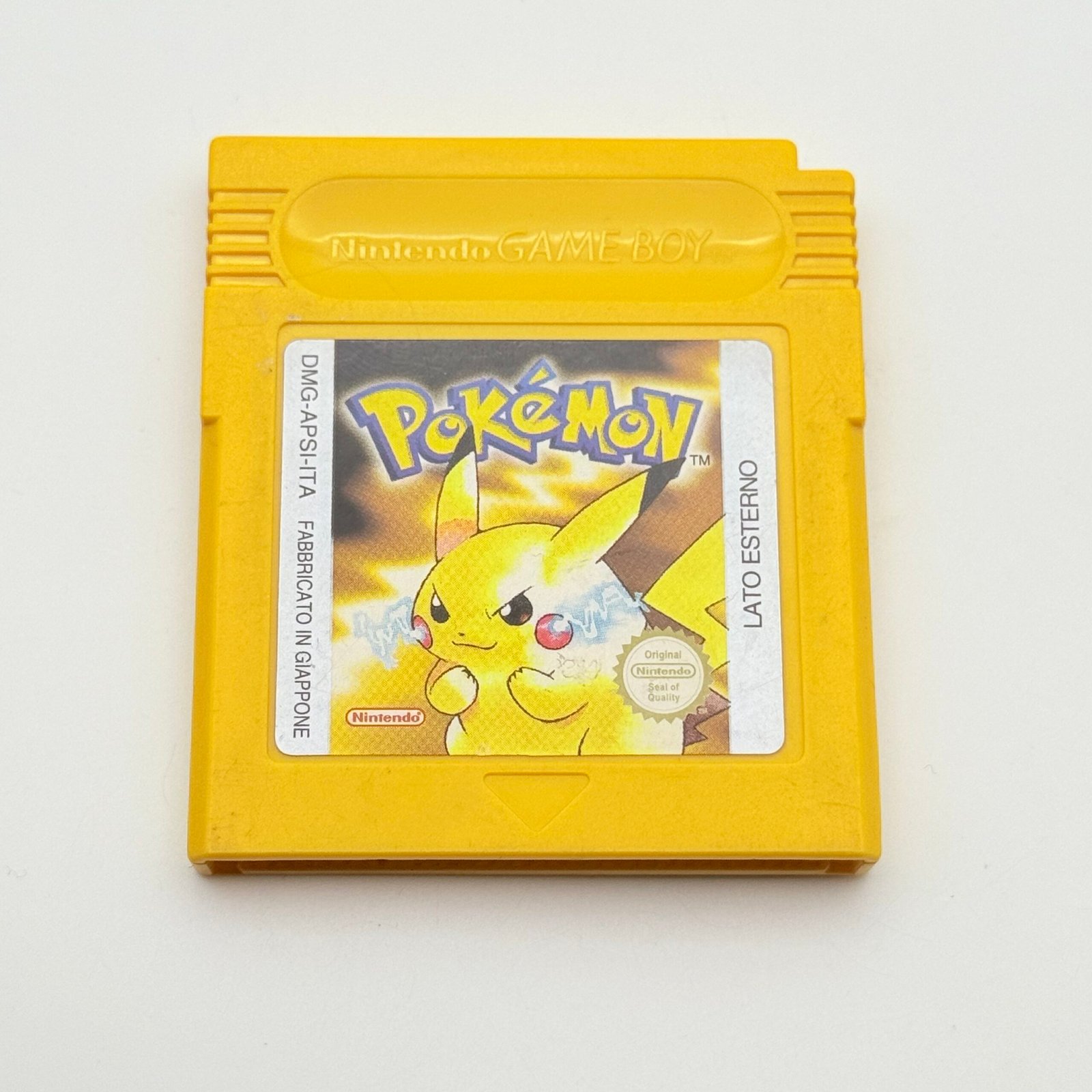 POKEMON GIALLO GAME BOY - ORIGINALE ITA - POKEDEX COMPLETO !! - ADESIVO OTTIMO +