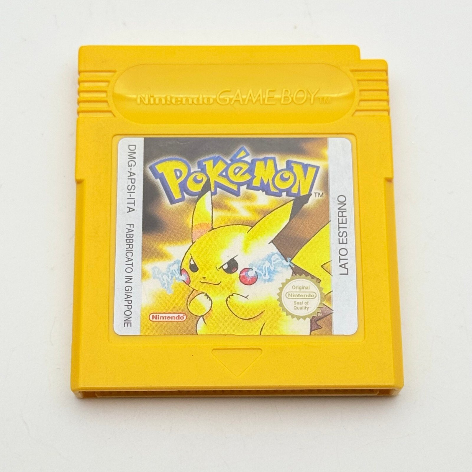 POKEMON GIALLO GAME BOY - ORIGINALE ITA - POKEDEX COMPLETO !! - ADESIVO OTTIMO