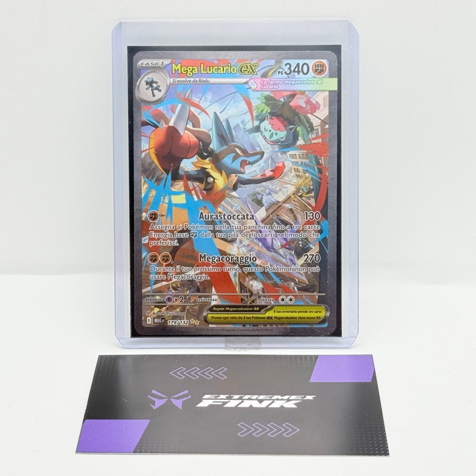 CARTA POKEMON MEGA LUCARIO EX 179/132 - ITA - MEGAEVOLUZIONE - NEAR MINT