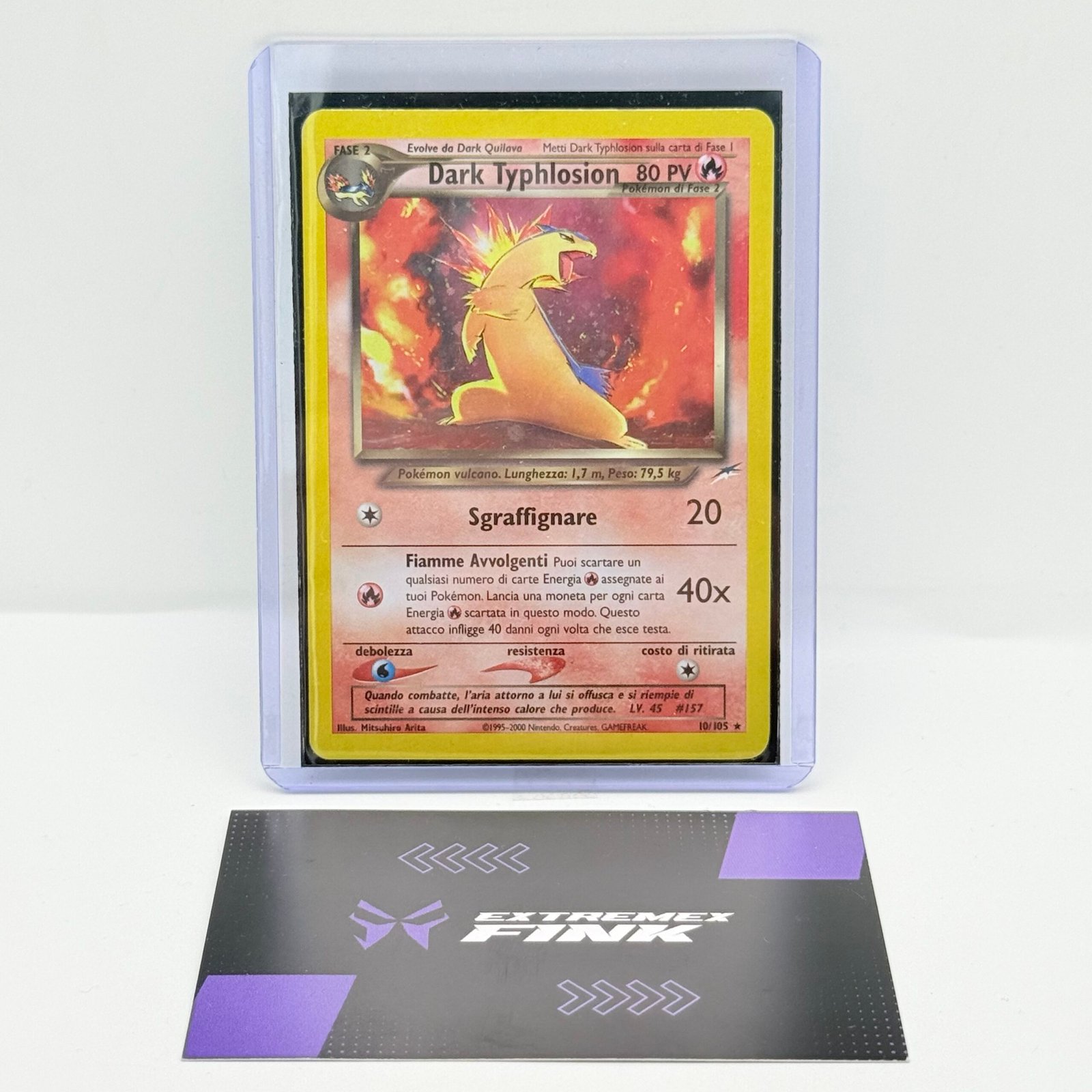 CARTA POKEMON CARD - DARK TYPHLOSION HOLO 10/105 ITA - NEO DESTINY -LIGHT PLAYED