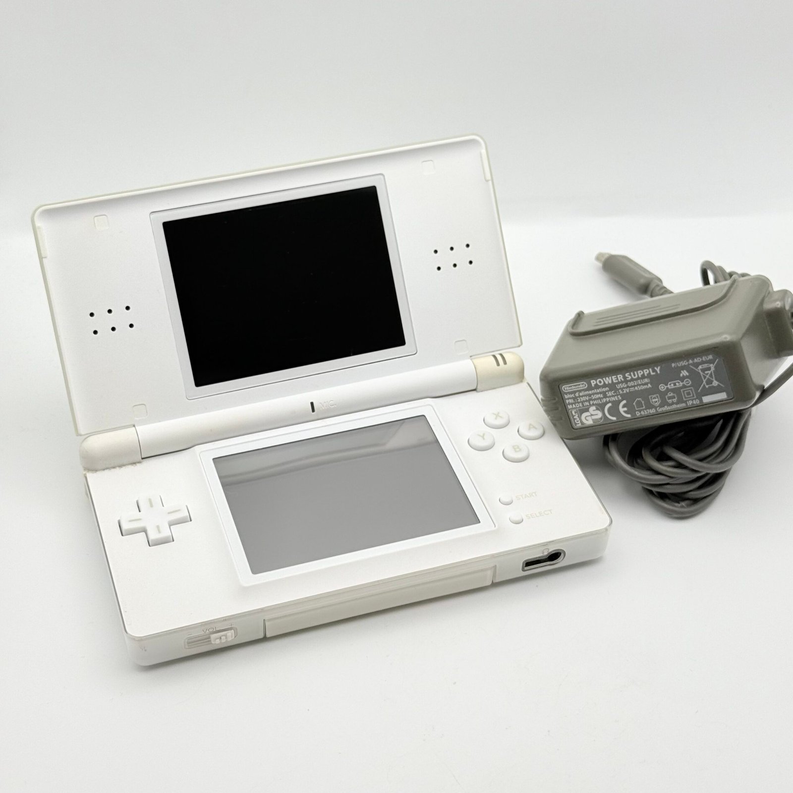 NINTENDO DS LITE BIANCO- 100% ORIGINALE TESTATO E FUNZIONANTE + CARICATORE