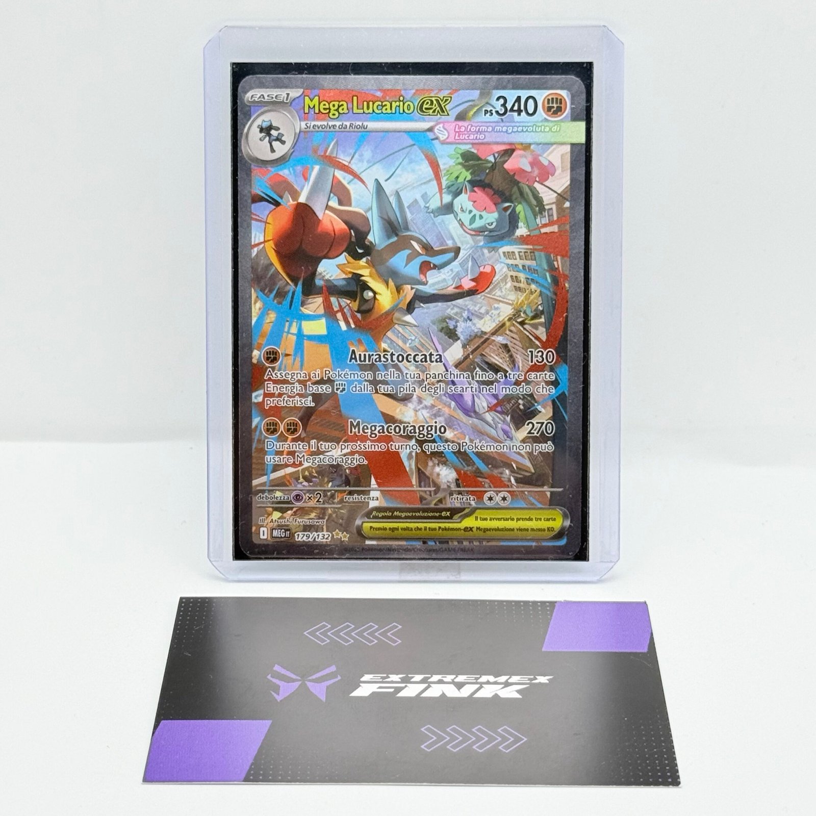 CARTA POKEMON MEGA LUCARIO EX 179/132 - ITA - MEGAEVOLUZIONE - NEAR MINT