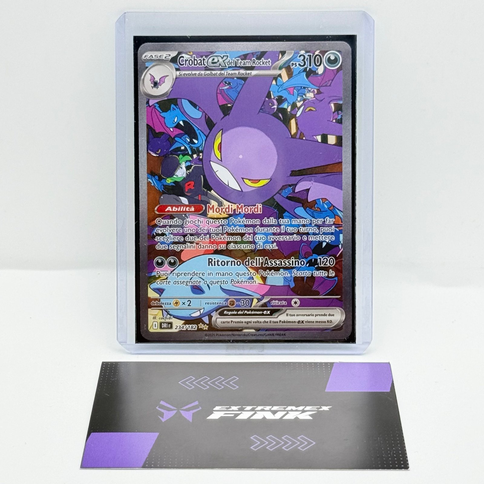 CARTA POKEMON CARD CROBAT EX DEL TEAM ROCKET 234/182 - ITA - RIVALI PREDESTINATI
