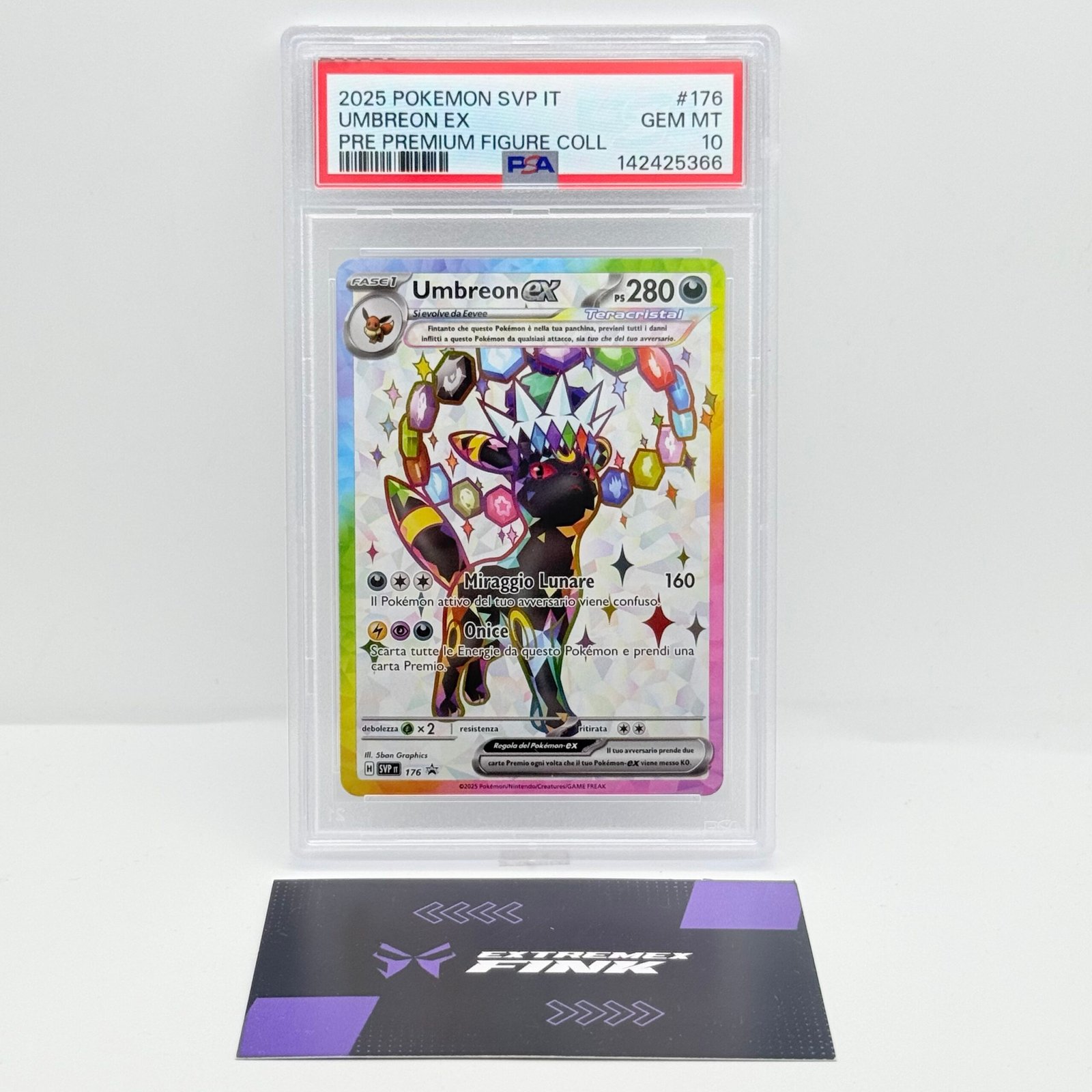 CARTA POKÉMON UMBREON EX PROMO 176 -2025- EVOLUZIONI PRISMATICHE - ITA - PSA 10