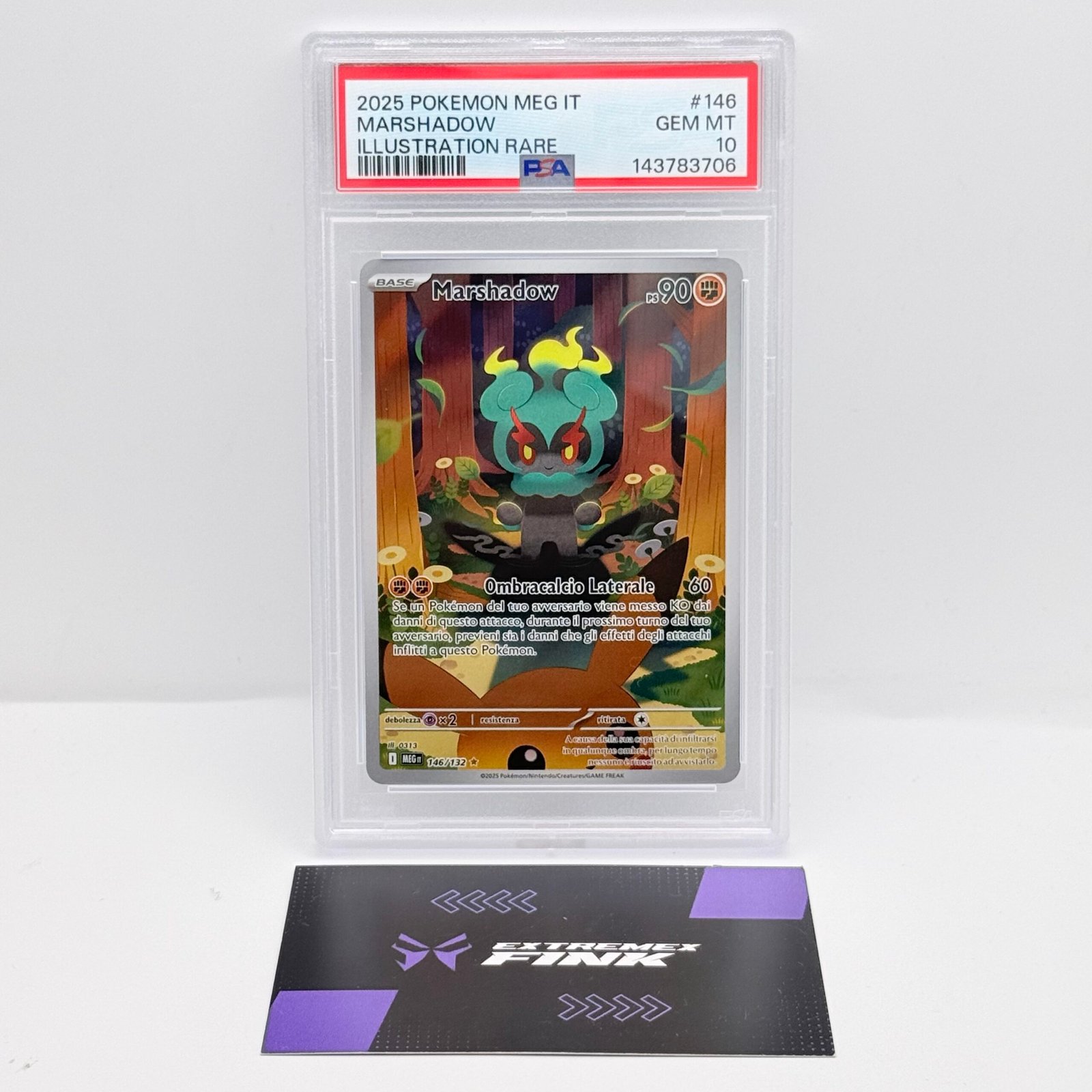 CARTA POKÉMON MARSHADOW 146/132 - ITA MEGAEVOLUZIONE - PSA 10 !!