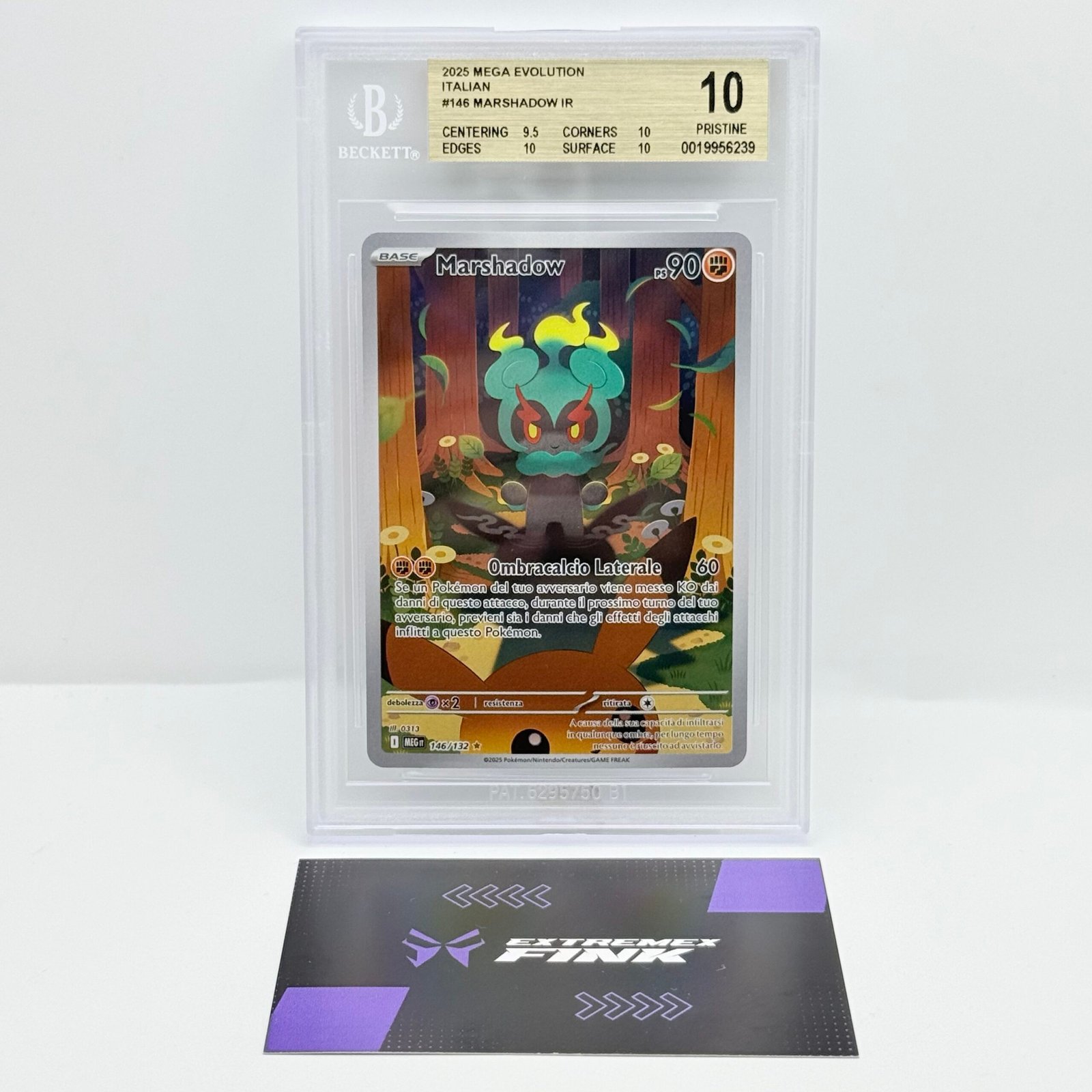 CARTA POKÉMON MARSHADOW 146/132 - ITA MEGAEVOLUZIONE - BECKETT / BGS 10 !!
