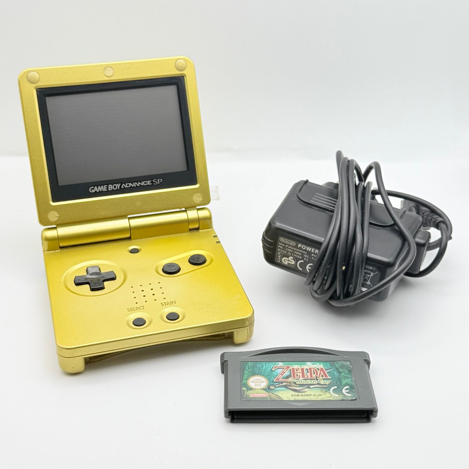 NINTENDO GAME BOY ADVANCE SP LIMITED ZELDA EDITION + GIOCO TUTTO 100% ORIGINALE