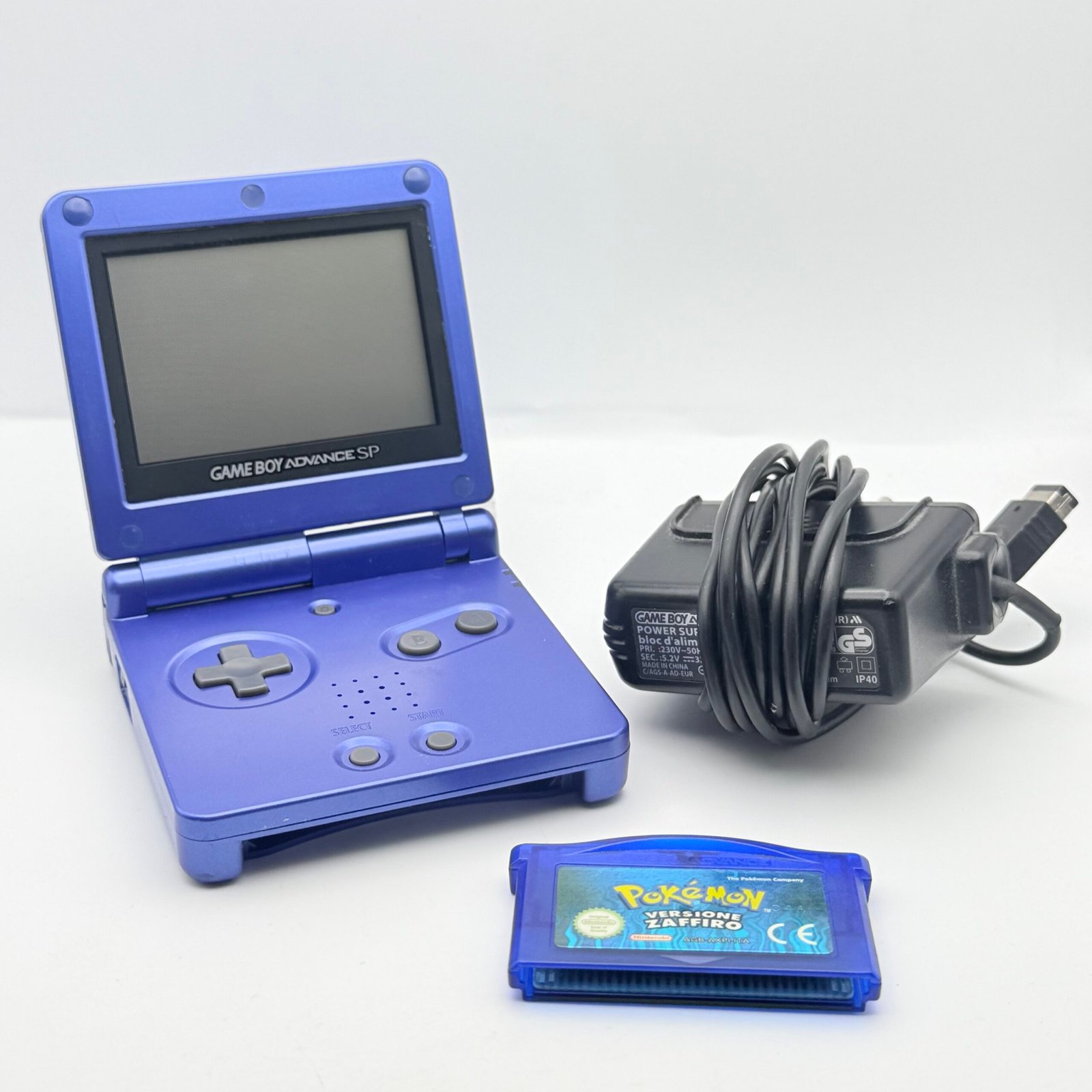 NINTENDO GAME BOY ADVANCE SP + POKÉMON ZAFFIRO ORIGINALE ITA - OTTIMO STATO