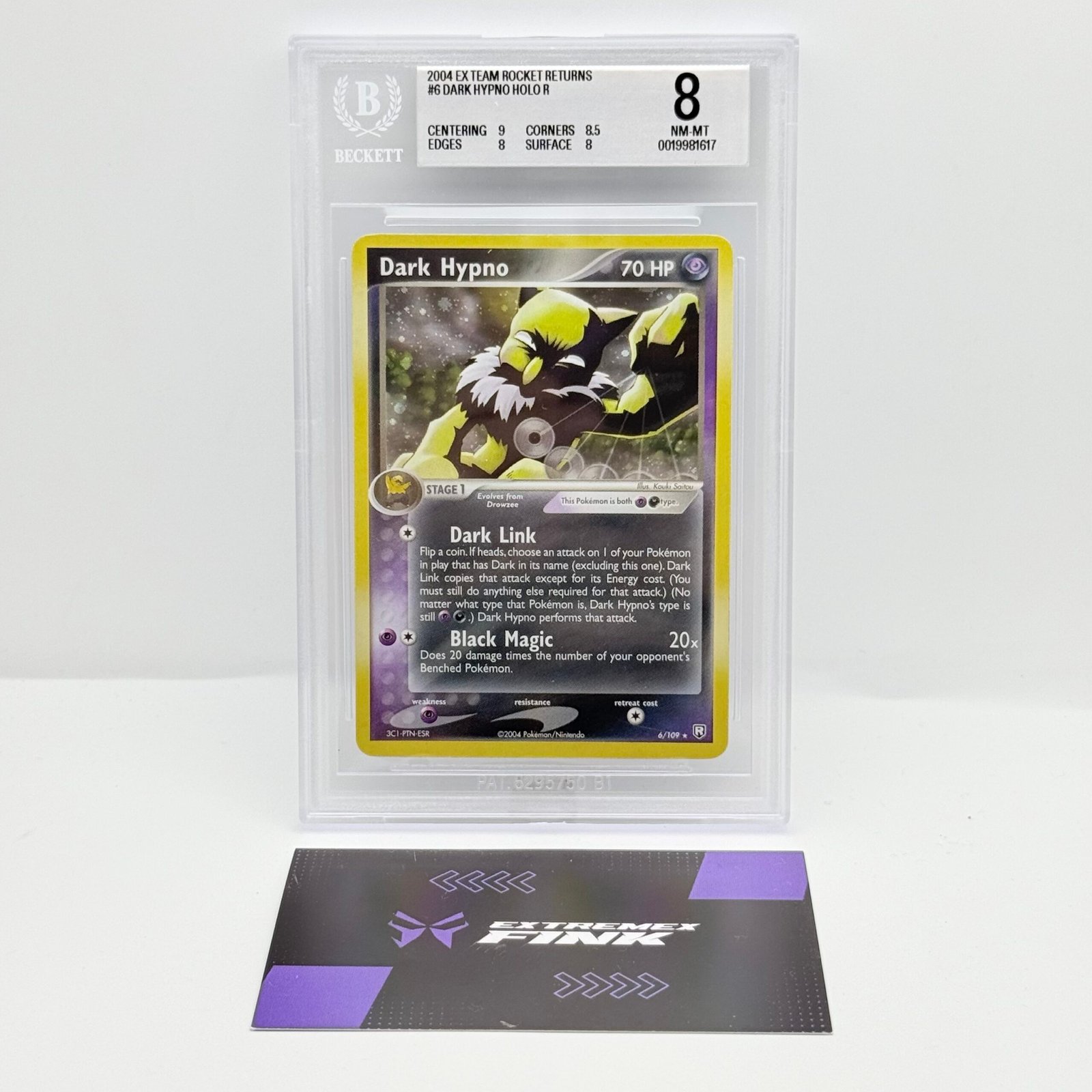 CARTA POKEMON DARK HYPNO HOLO 6/109 - ENG - TEAM ROCKET RETURNS - BGS 8