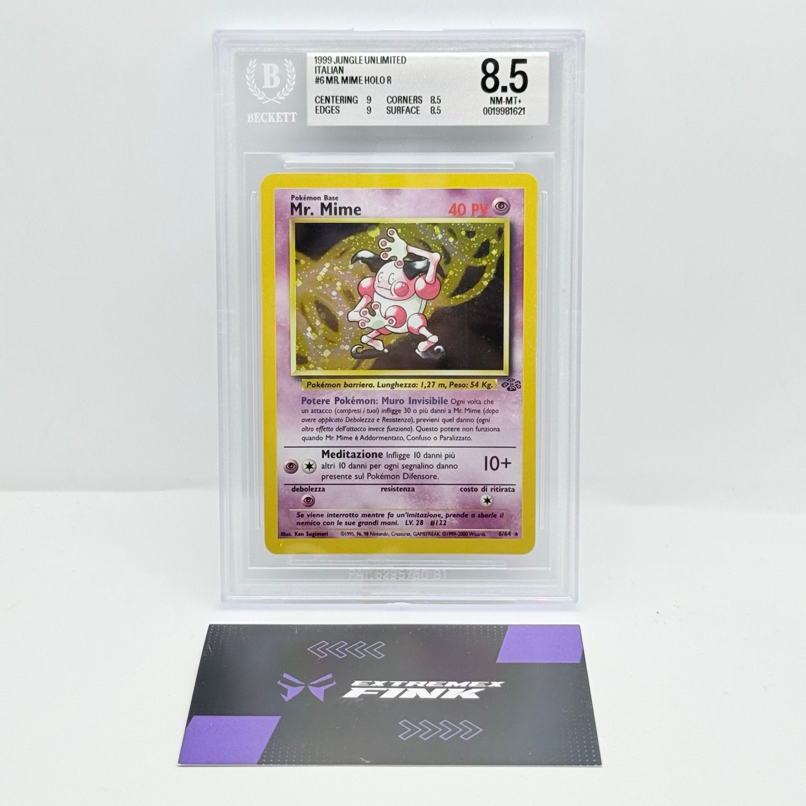 CARTA POKEMON MR. MIME HOLO 6/64 - ITA - SET JUNGLE - BECKETT BGS 8,5