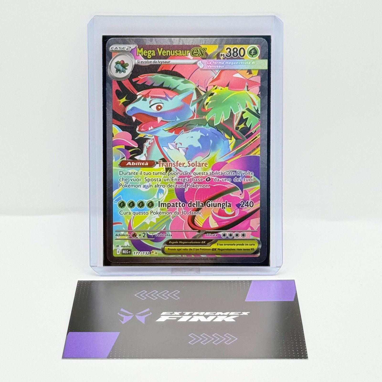 CARTA POKEMON MEGA VENUSAUR EX 177/132 - ITA - MEGAEVOLUZIONE - NEAR MINT