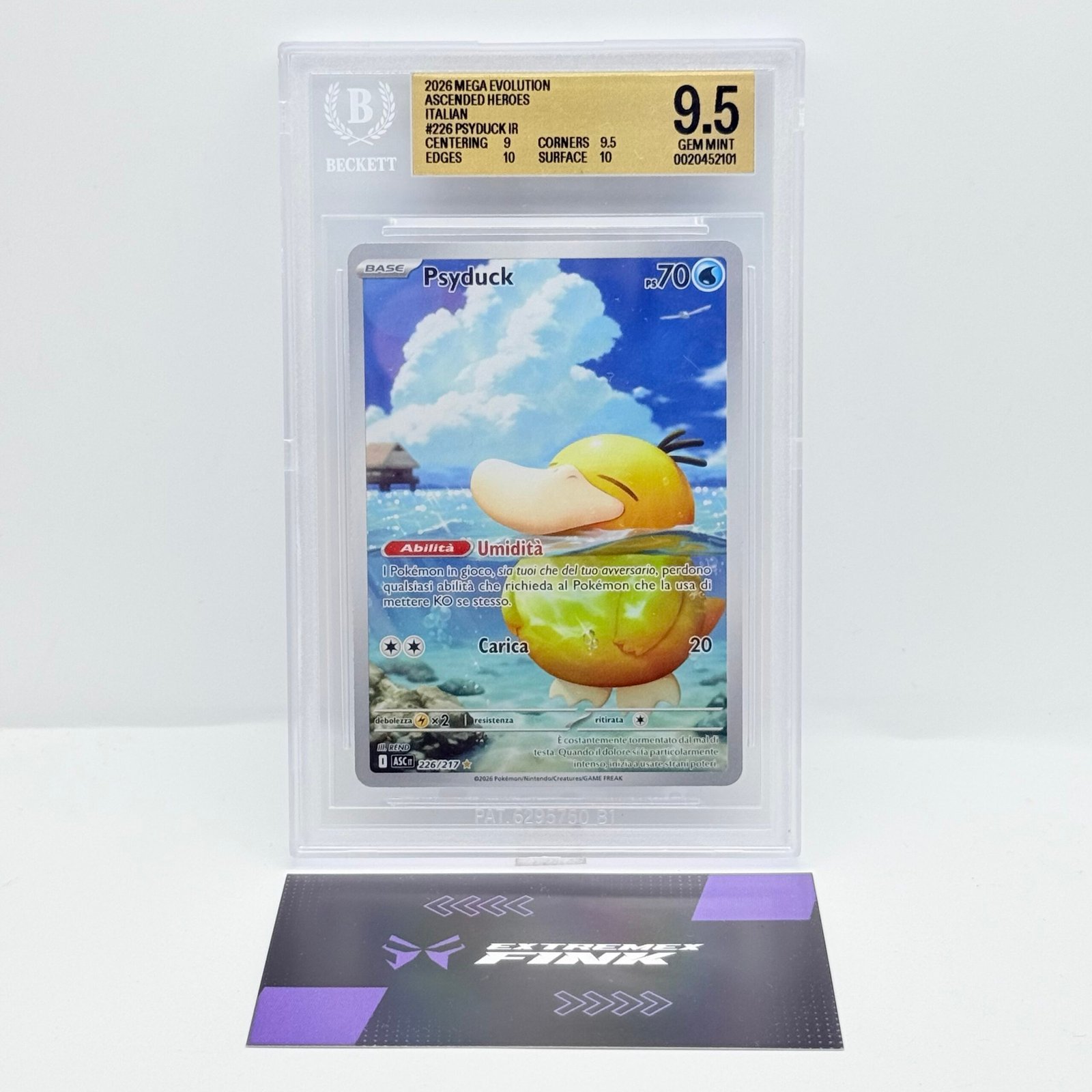 CARTA POKÉMON PSYDUCK 226/217 - ITA - ASCESA EROICA - BGS 9,5 !!