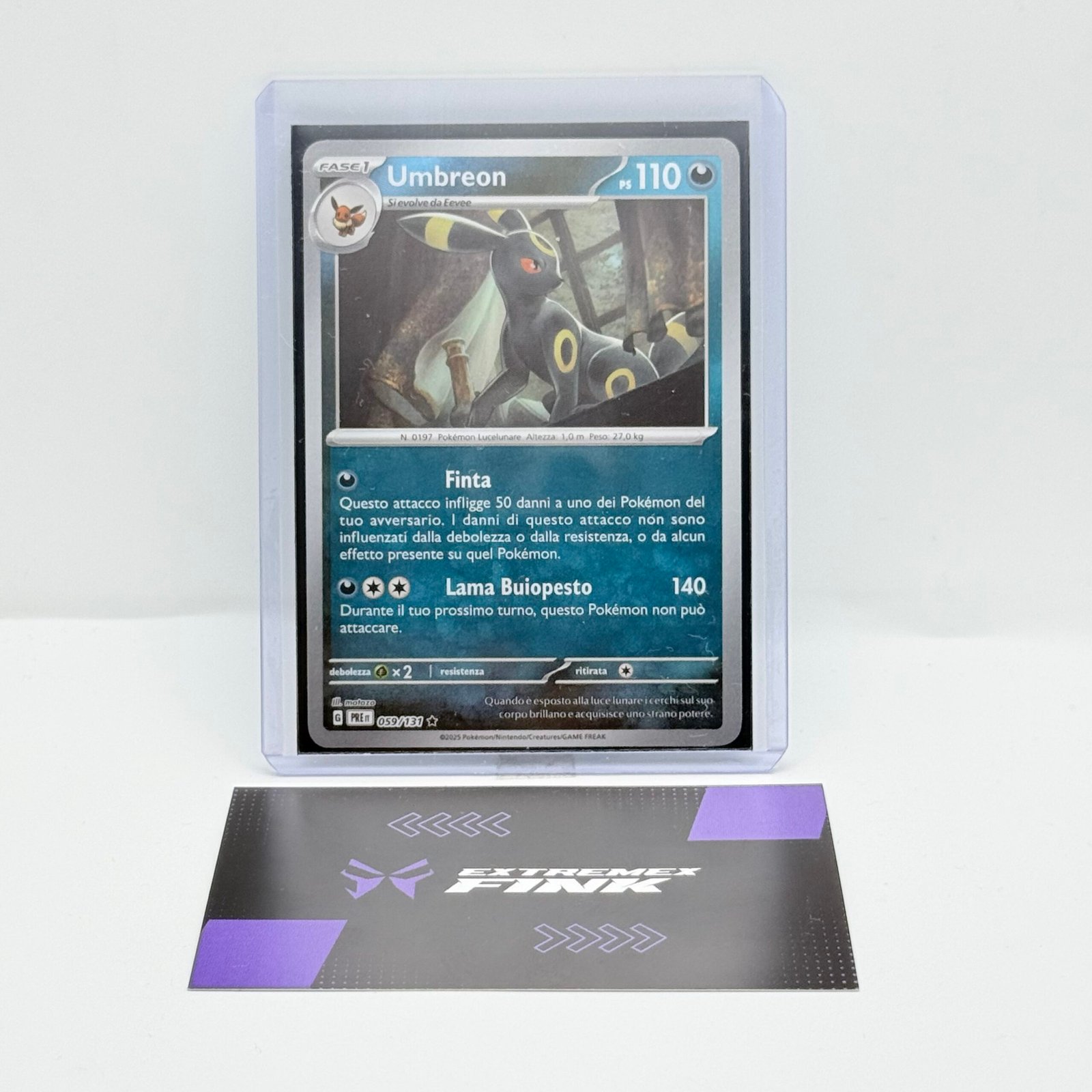 CARTA POKEMON UMBREON 059/131- ITA - MASTERBALL HOLO PRISMATICHE - NEAR MINT
