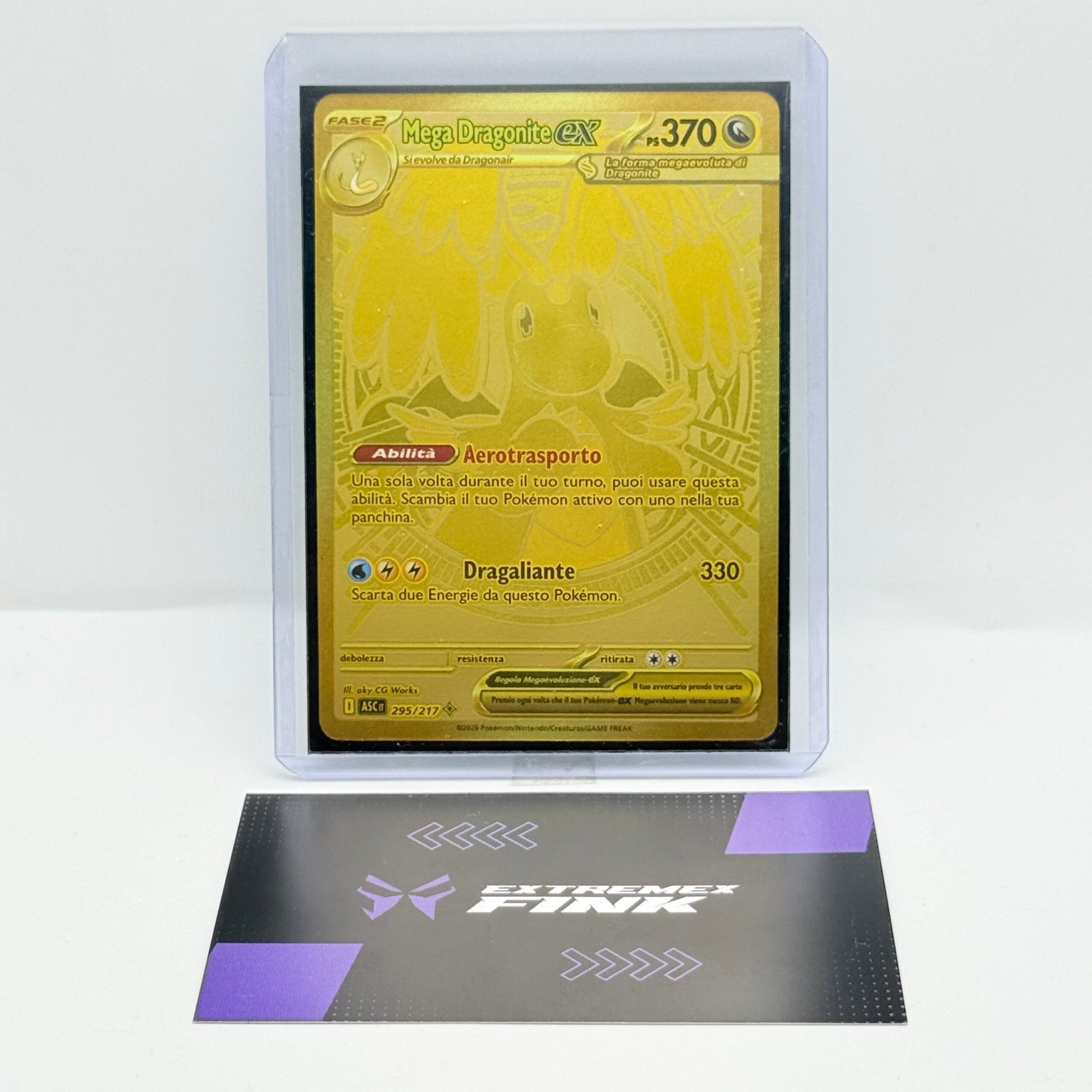 CARTA POKEMON MEGA DRAGONITE EX 295/217 - ITA - ASCESA EROICA - NEAR MINT