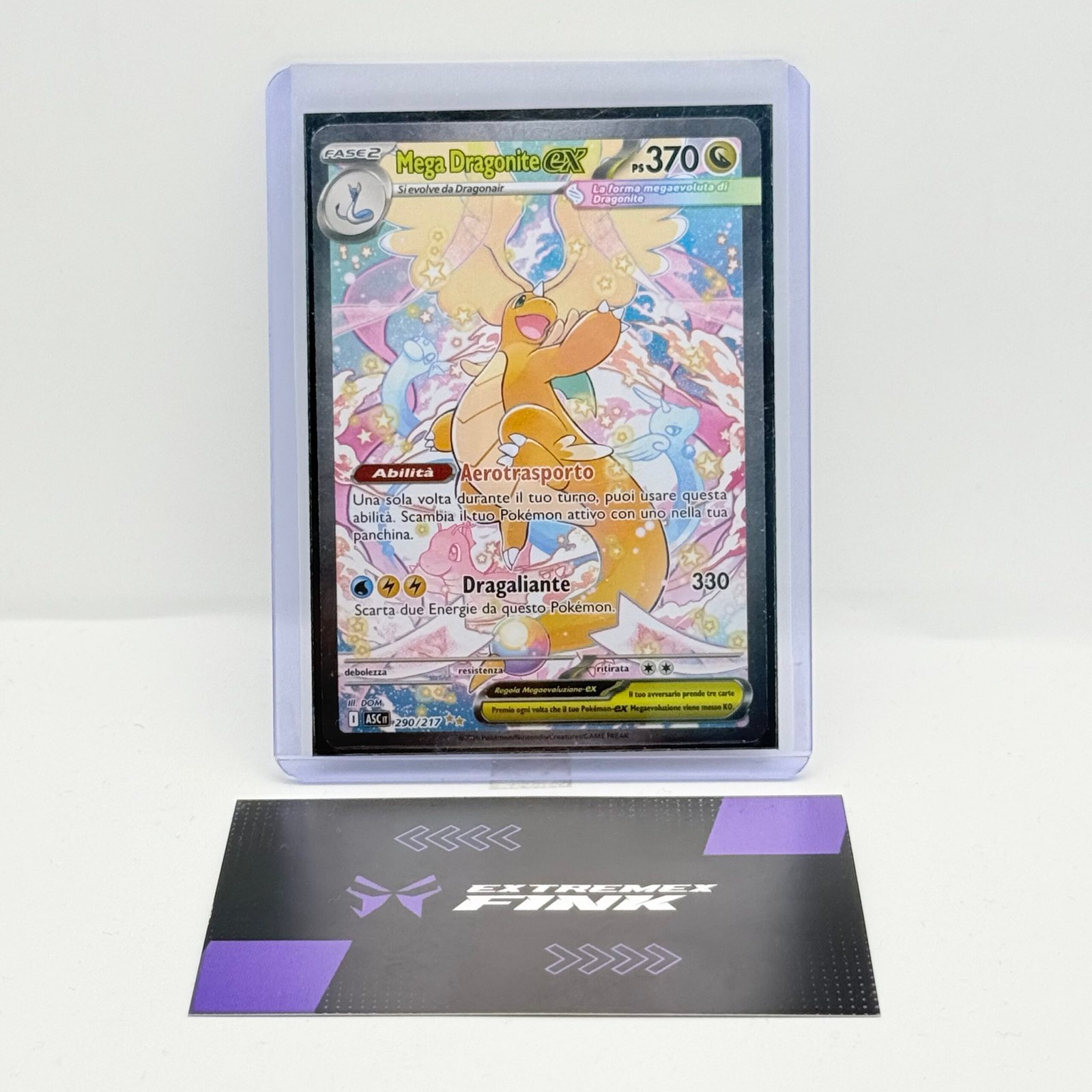 CARTA POKEMON MEGA DRAGONITE EX 290/217 SIR - ITA - ASCESA EROICA - NEAR MINT