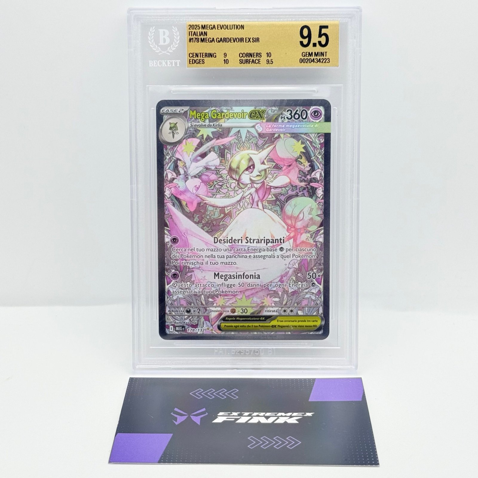 CARTA POKEMON MEGA GARDEVOIR EX 178/132 - MEGAEVOLUZIONE - ITA - BGS 9,5