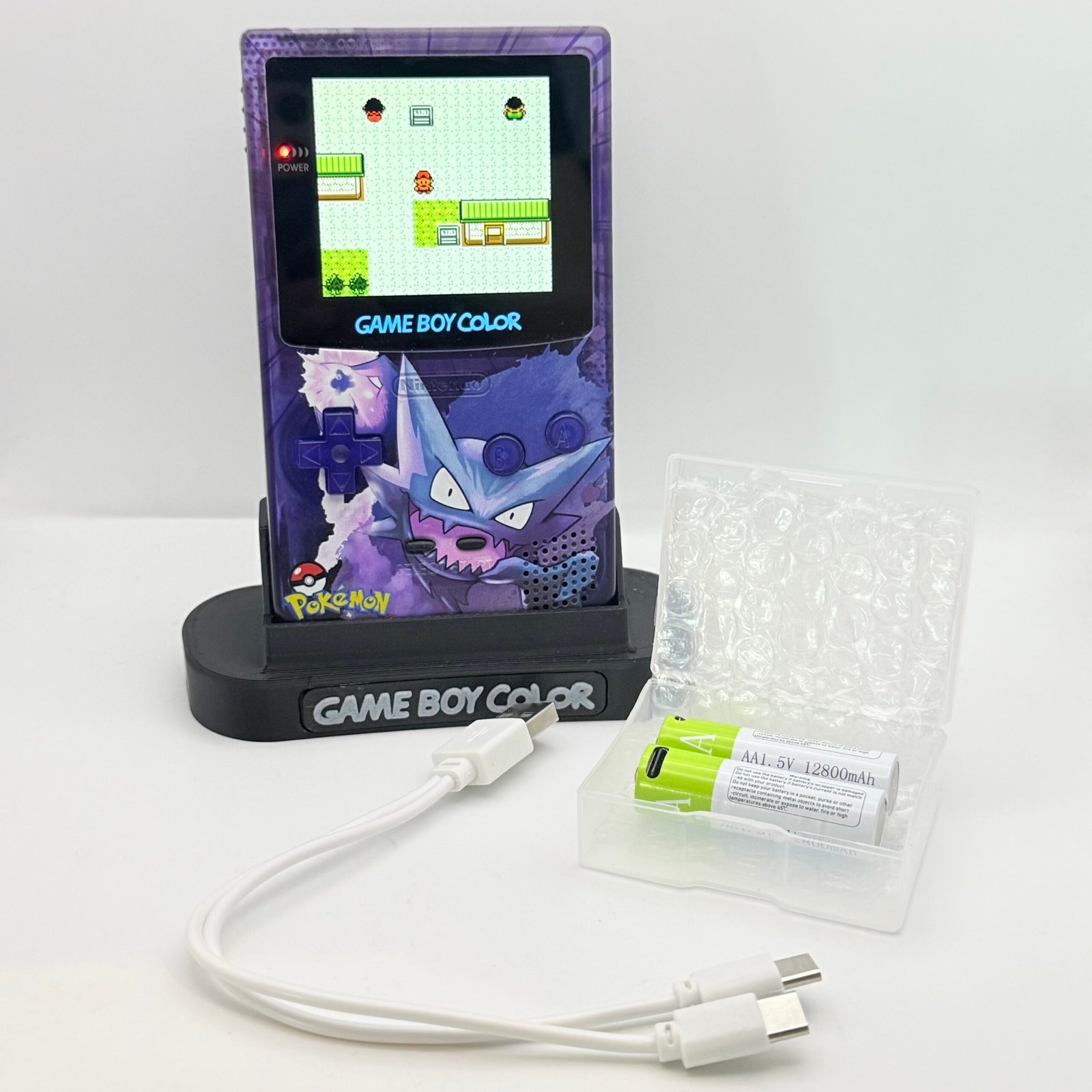 Game Boy Color - IPS V3 - Pokémon Haunter - Amplificatore Audio + Extras