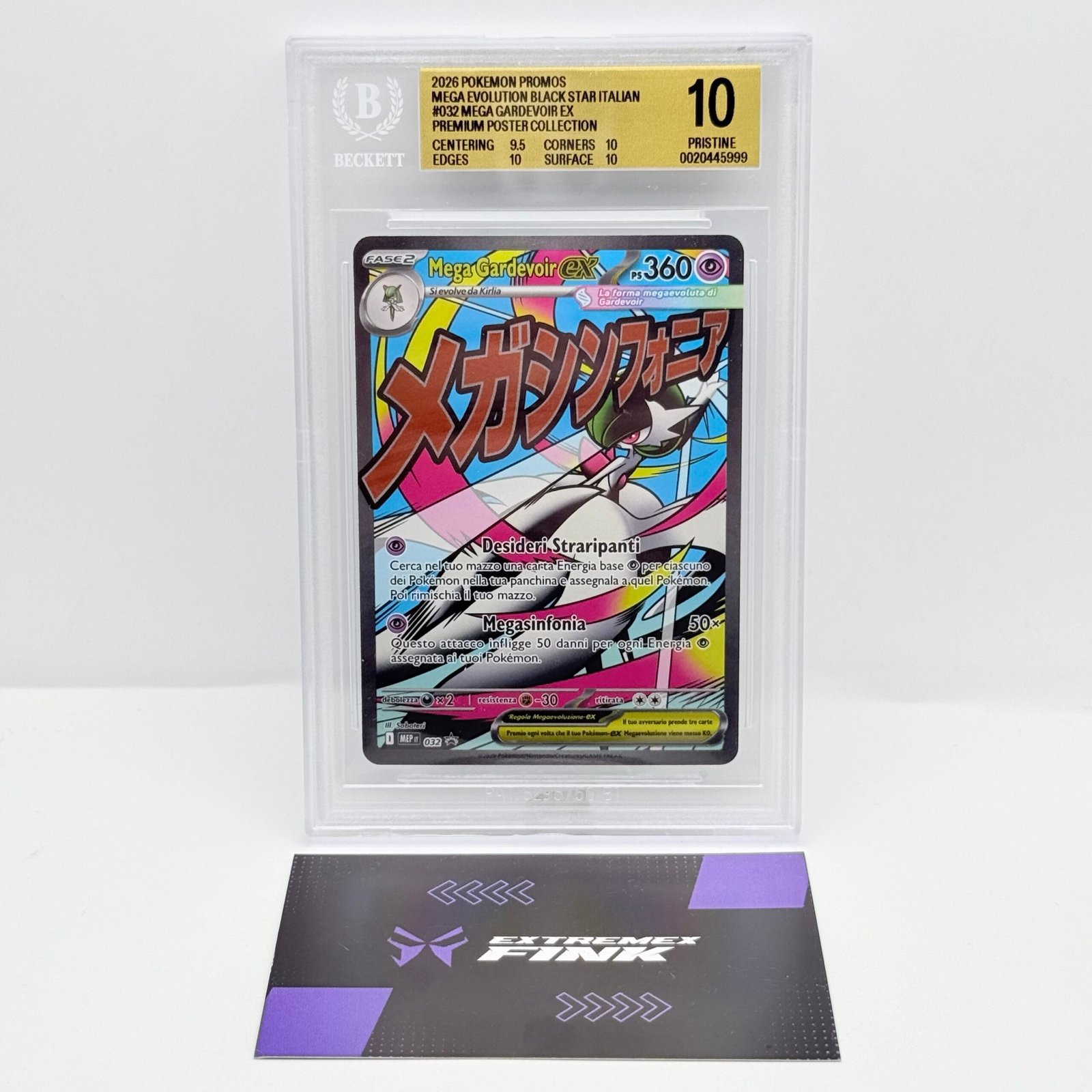 CARTE POKÉMON MEGA GARDEVOIR PROMO MEP 032 ITA - ASCESA EROICA - BGS 10 !