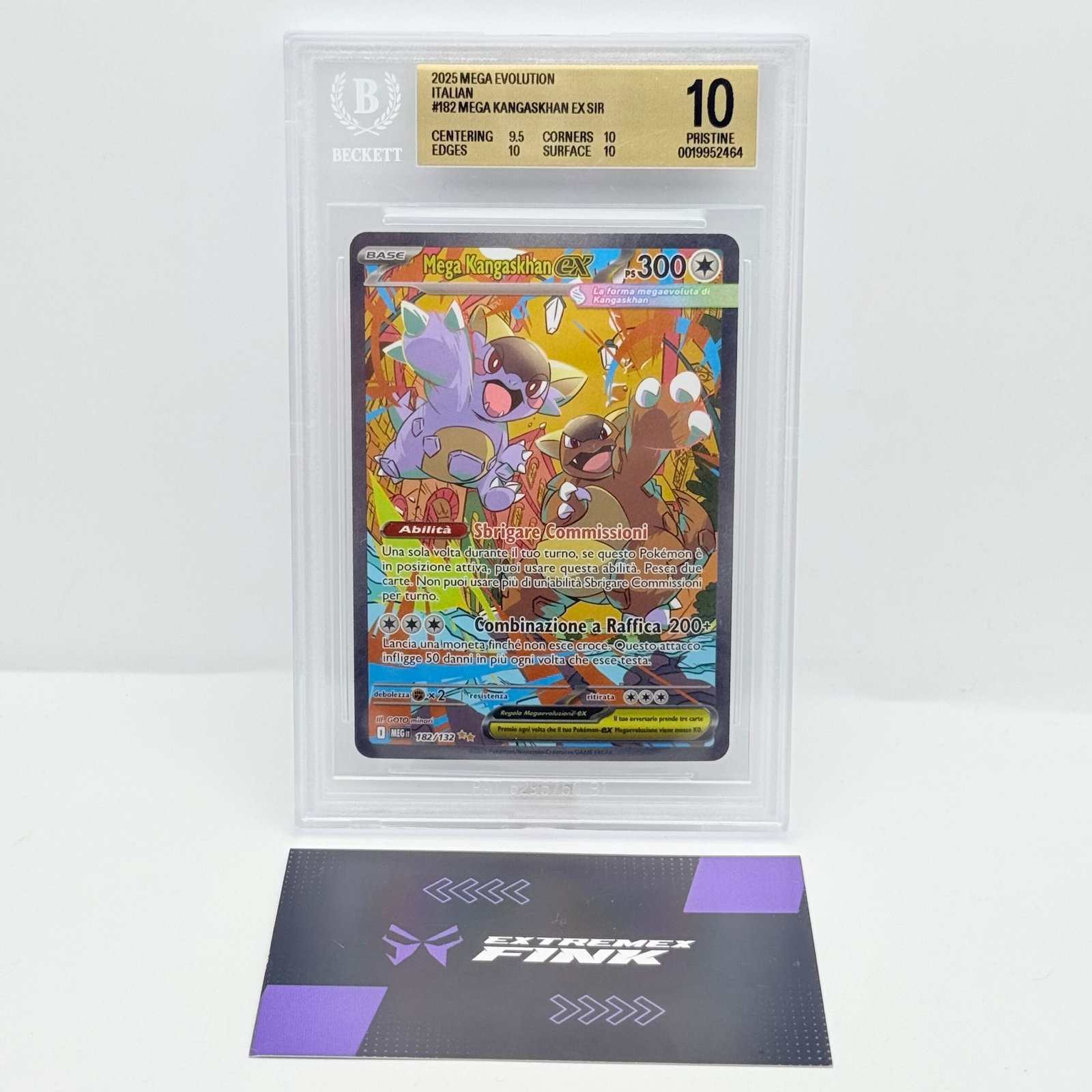 CARTA POKEMON MEGA KANGASKHAN EX 182/132 - MEGAEVOLUZIONE - ITA - BGS 10 !