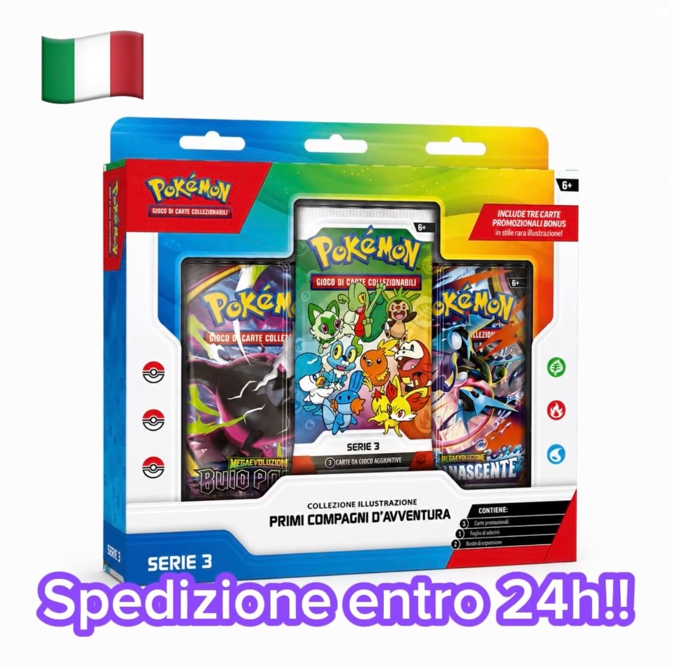 🇮🇹 CARTE POKEMON PRIMI COMPAGNI D‘AVVENTURA - SERIE 3 - ITA - NUOVO