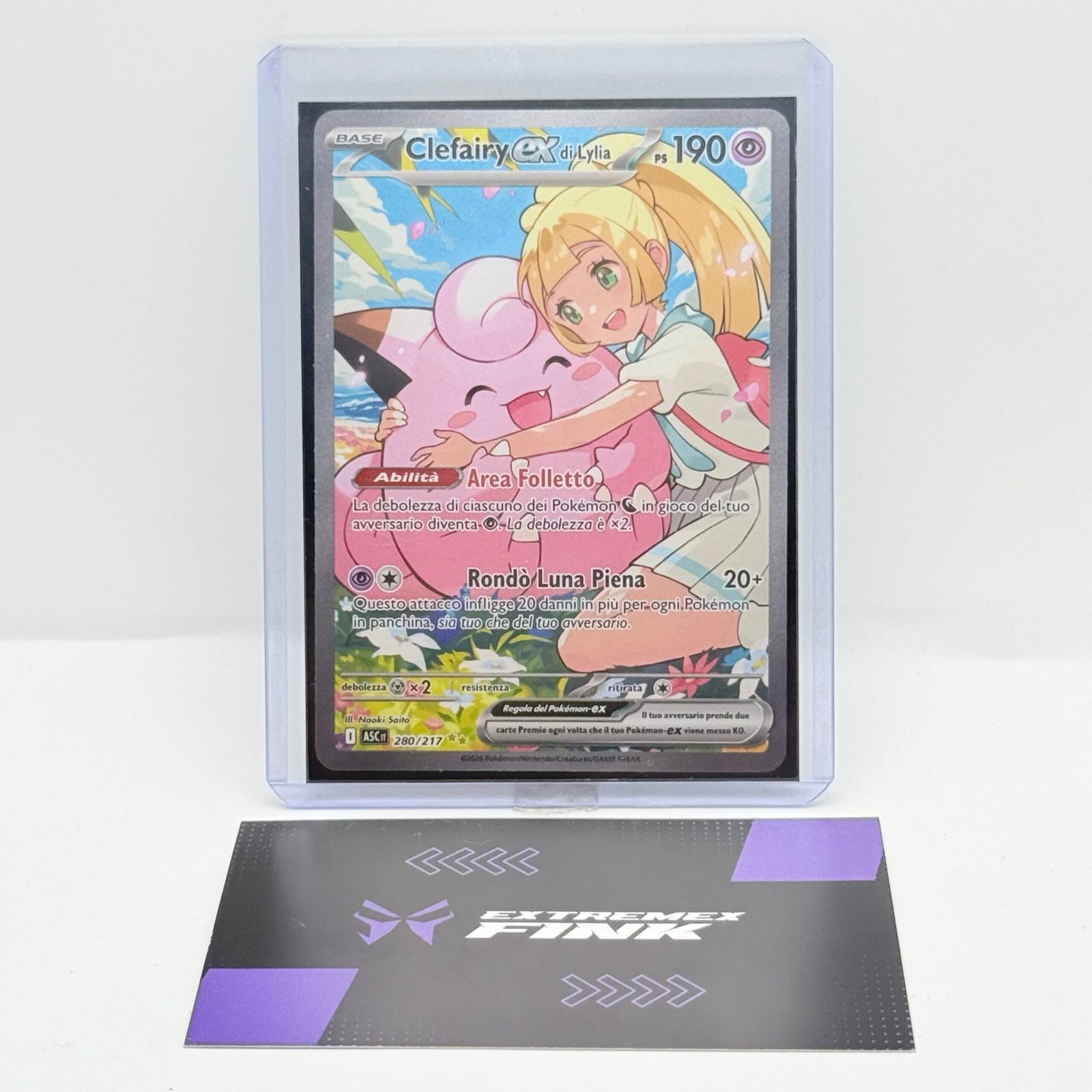 CARTA POKEMON CLEFAIRY EX DI LYLIA 280/217 - ITA - ASCESA EROICA - NEAR MINT