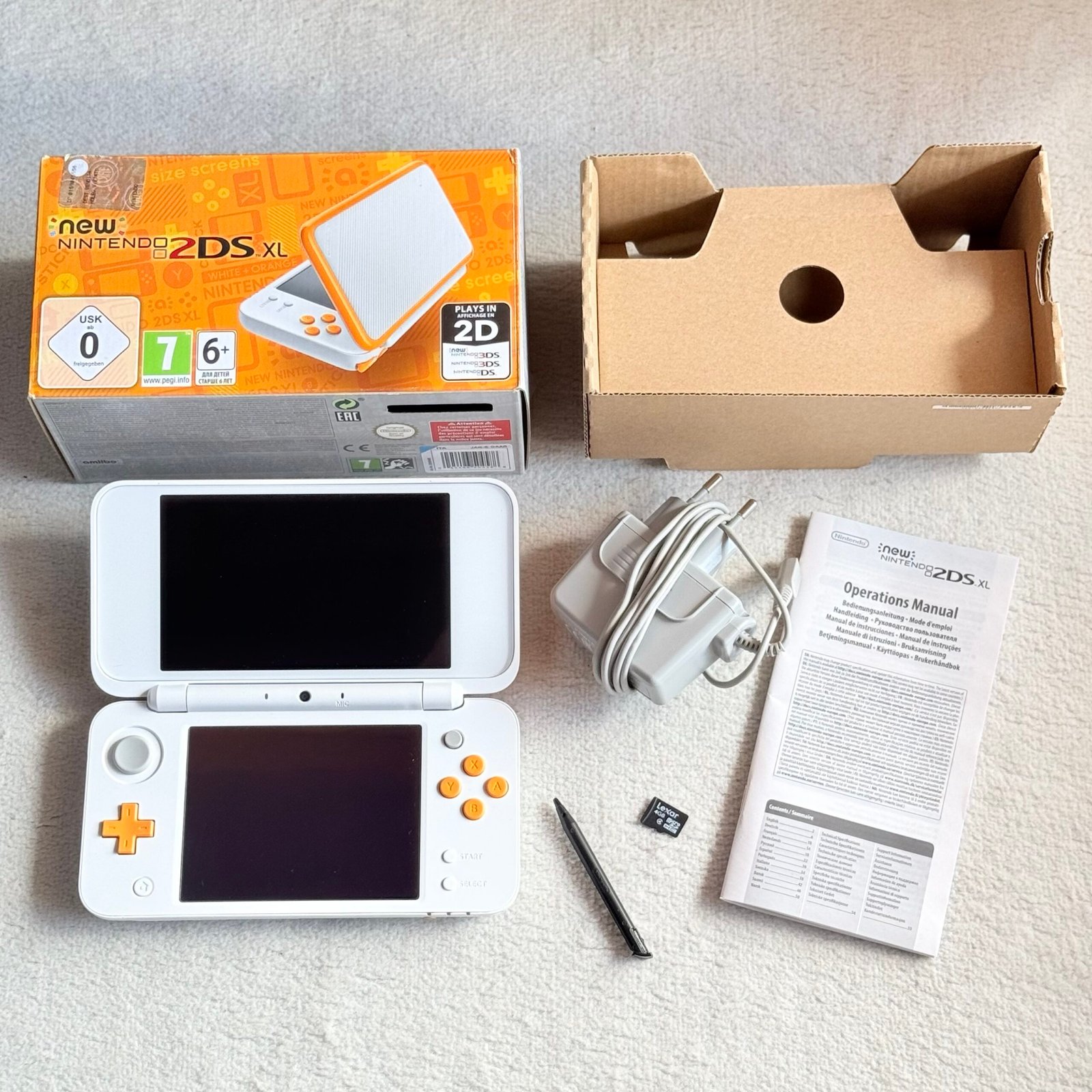 NINTENDO NEW 2DS XL BIANCO - ORIGINALE TESTATO E FUNZIONANTE CON BOX -COME NUOVO
