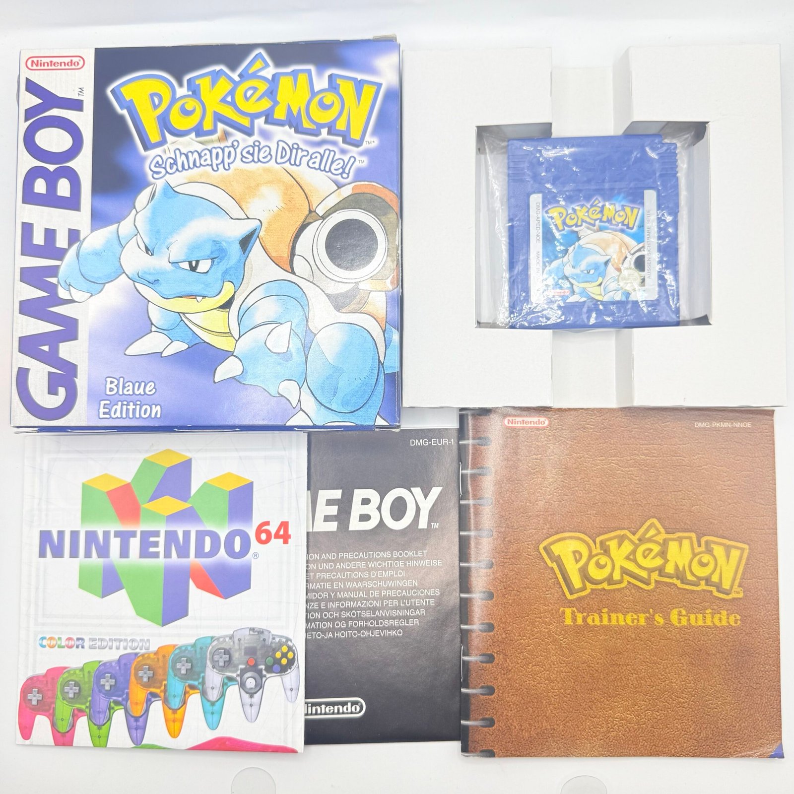 🇩🇪 POKÉMON BLAUE EDITION NINTENDO GAME BOY OVP - ORIGINAL - NOE - GERMAN