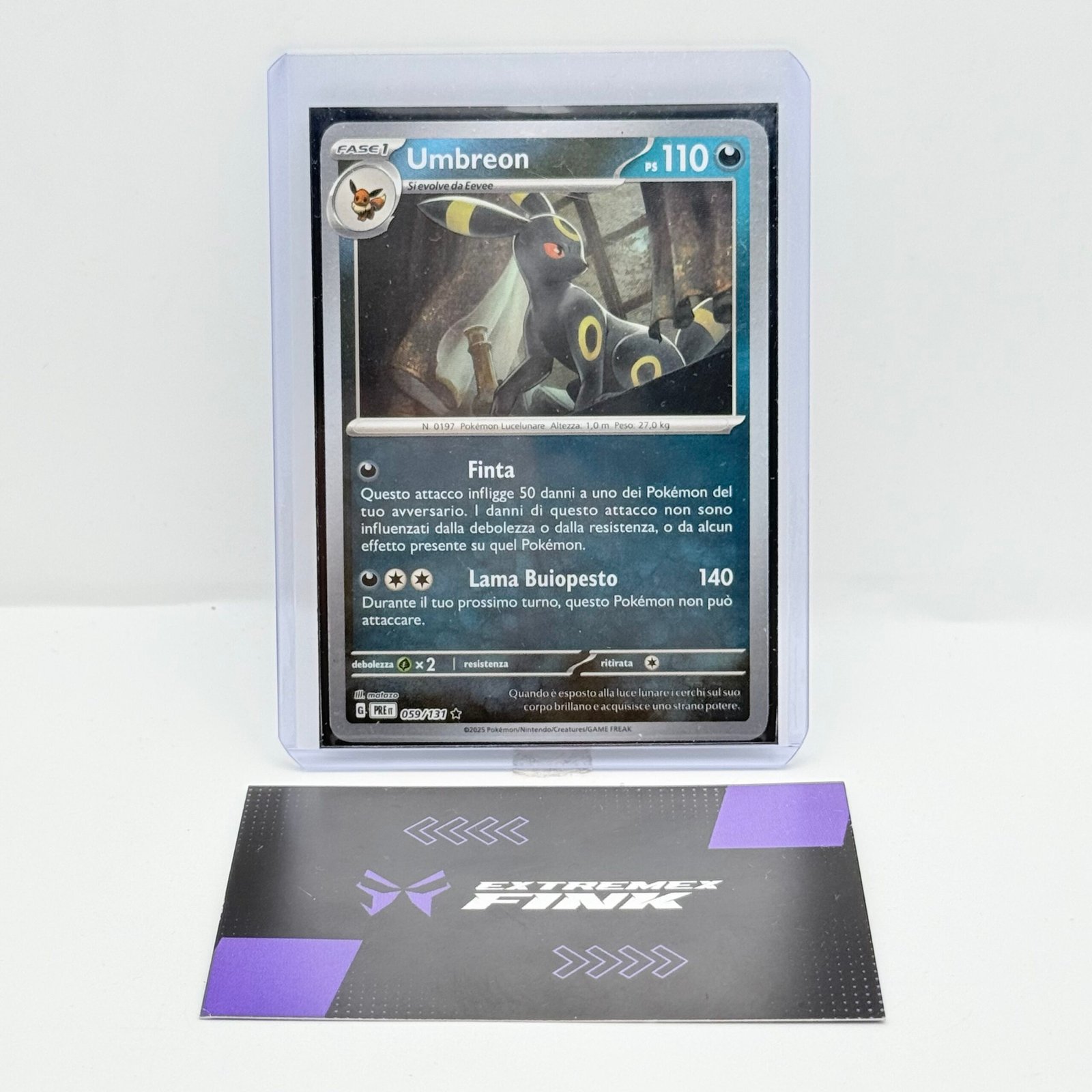 CARTA POKEMON UMBREON 059/131- ITA - MASTERBALL HOLO PRISMATICHE - EXCELLENT