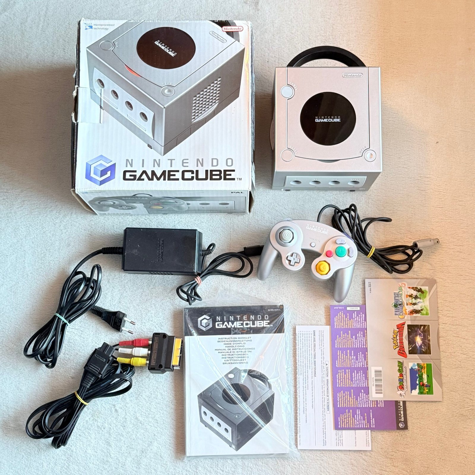 NINTENDO GAMECUBE CONSOLE - SILVER- BOXATO - 100% ORIGINALE PAL - OTTIMO STATO