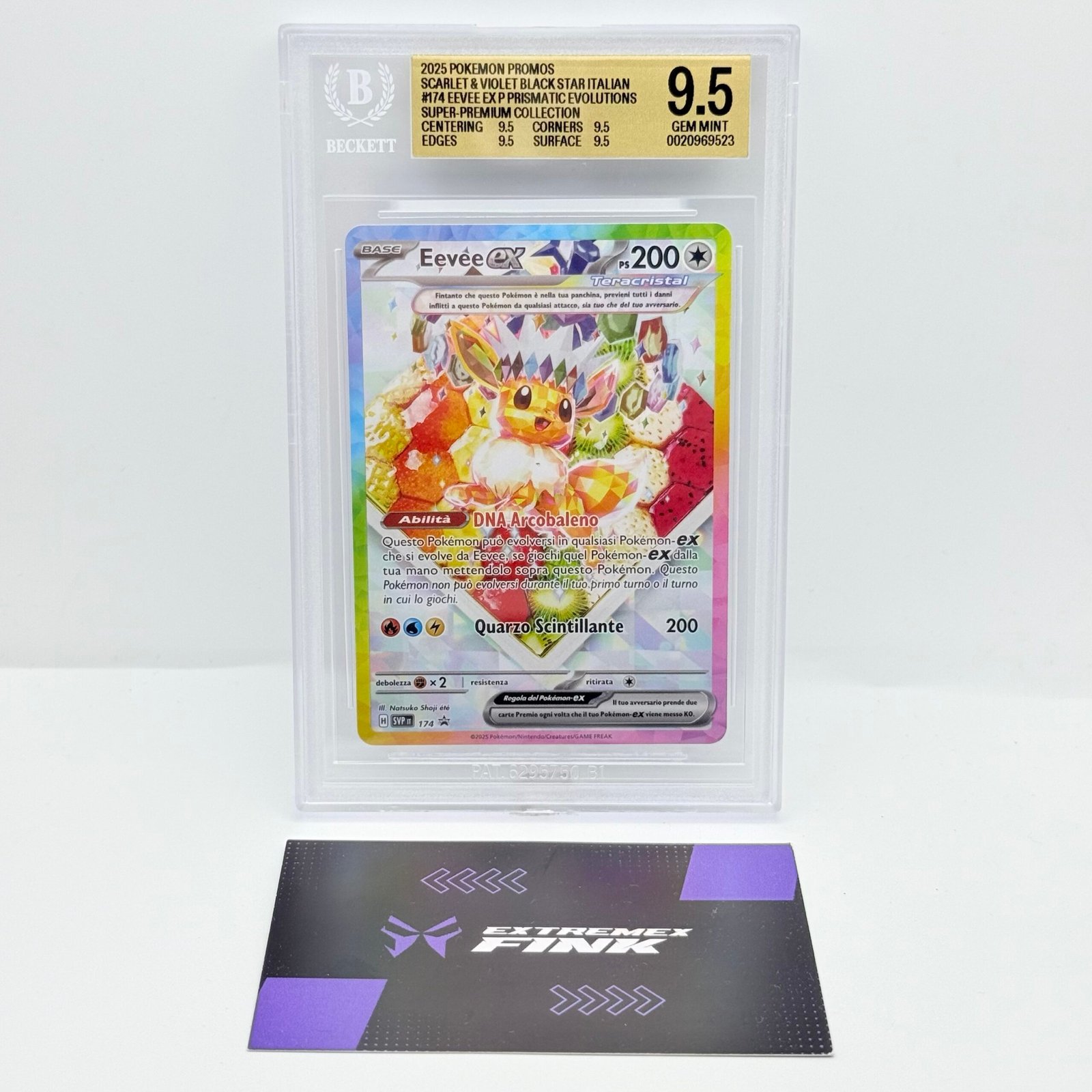 CARTA POKEMON EEVEE PROMO 174 SPC EVOLUZIONI PRISMATICHE ITA - BGS 9,5