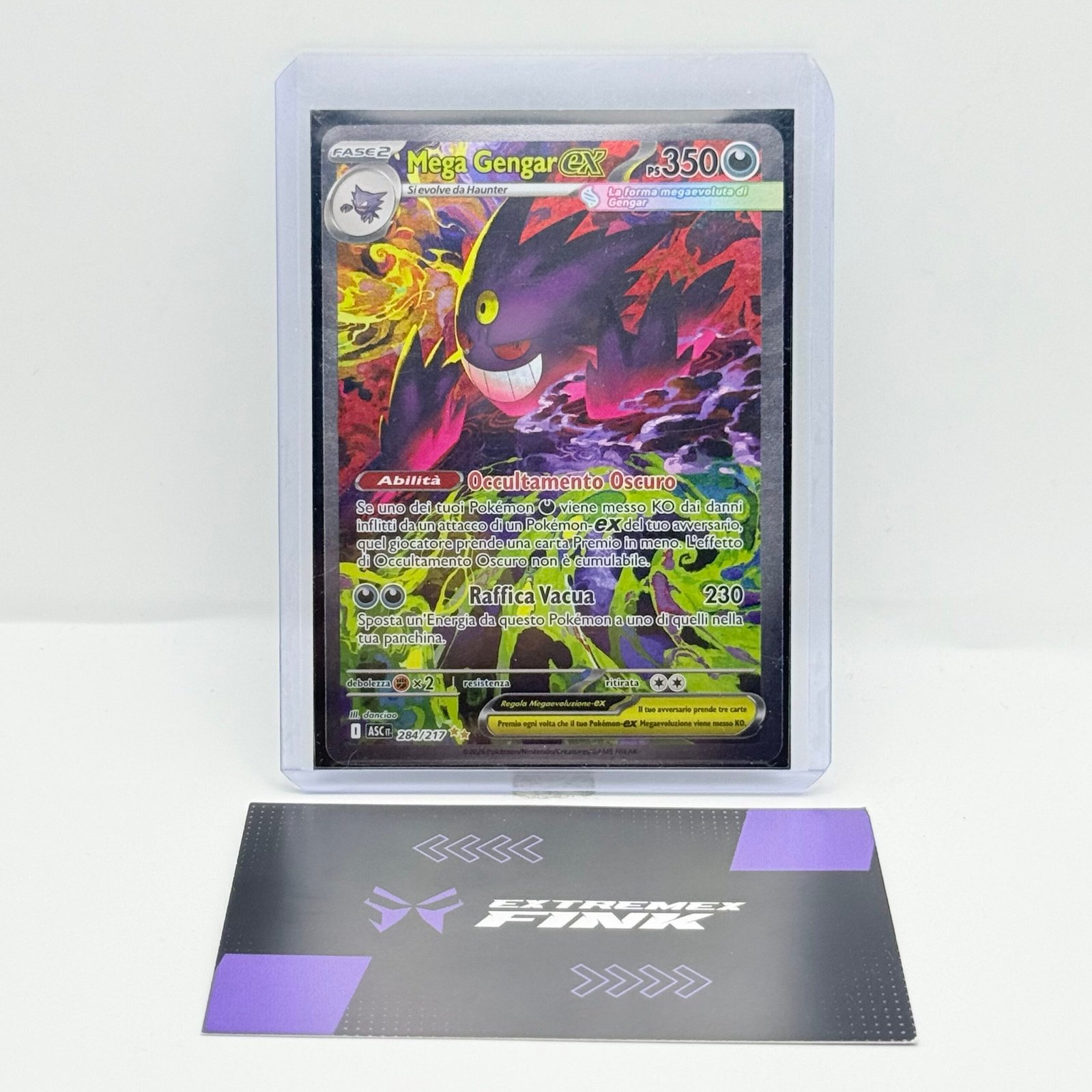 CARTA POKEMON MEGA GENGAR EX 284/217 - ITA - ASCESA EROICA -NEAR MINT