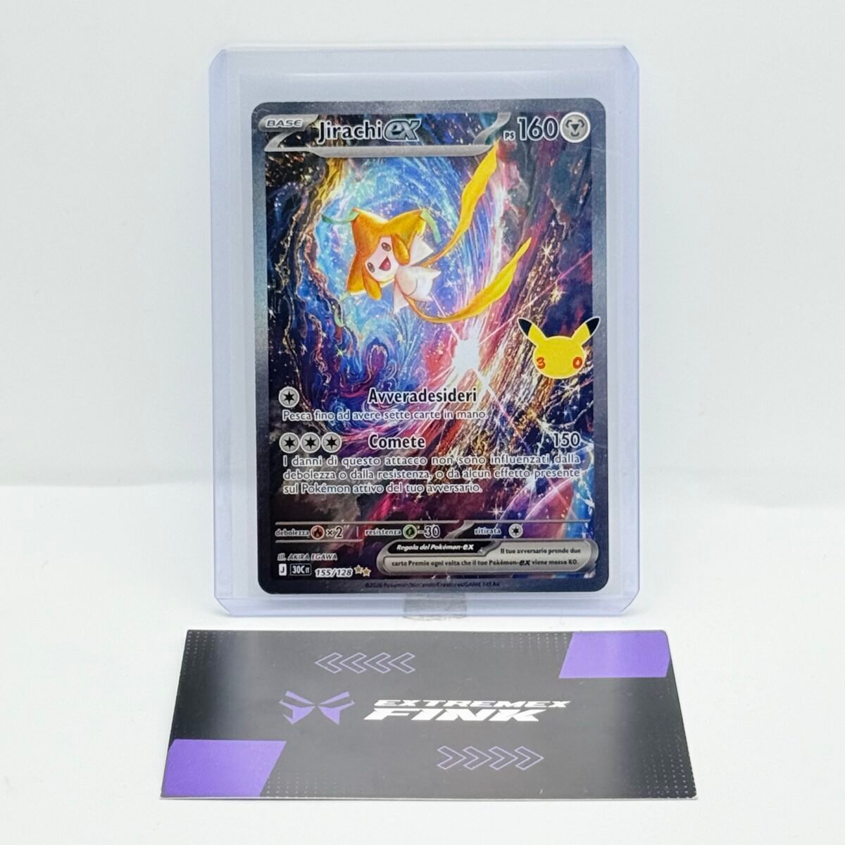 CARTA POKEMON JIRACHI EX 155/128 - 30th ANNIVERSARIO ITA - NEAR MINT