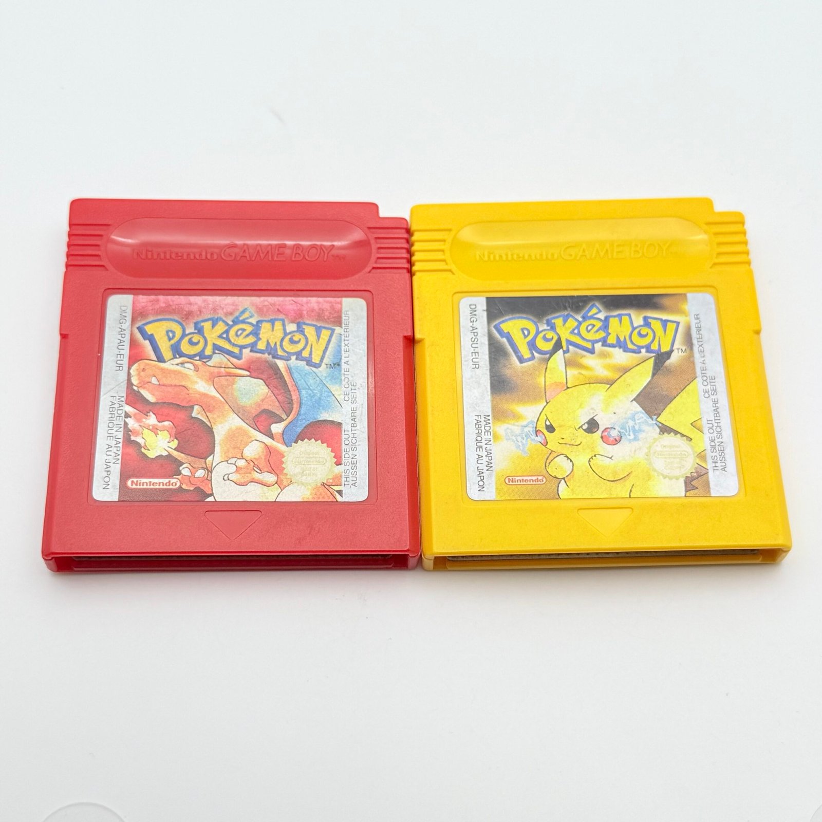 POKÉMON RED + YELLOW FOR GAME BOY - ORIGINAL PAL EUR - BOTH 100% ENGLISH