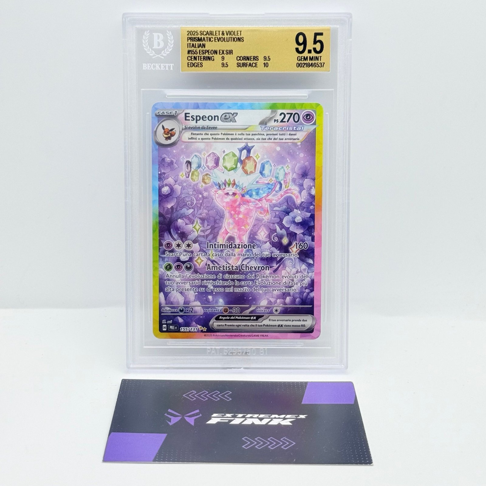CARTA POKEMON ESPEON EX 155/131 EVOLUZIONI PRISMATICHE ITA - BGS 9,5